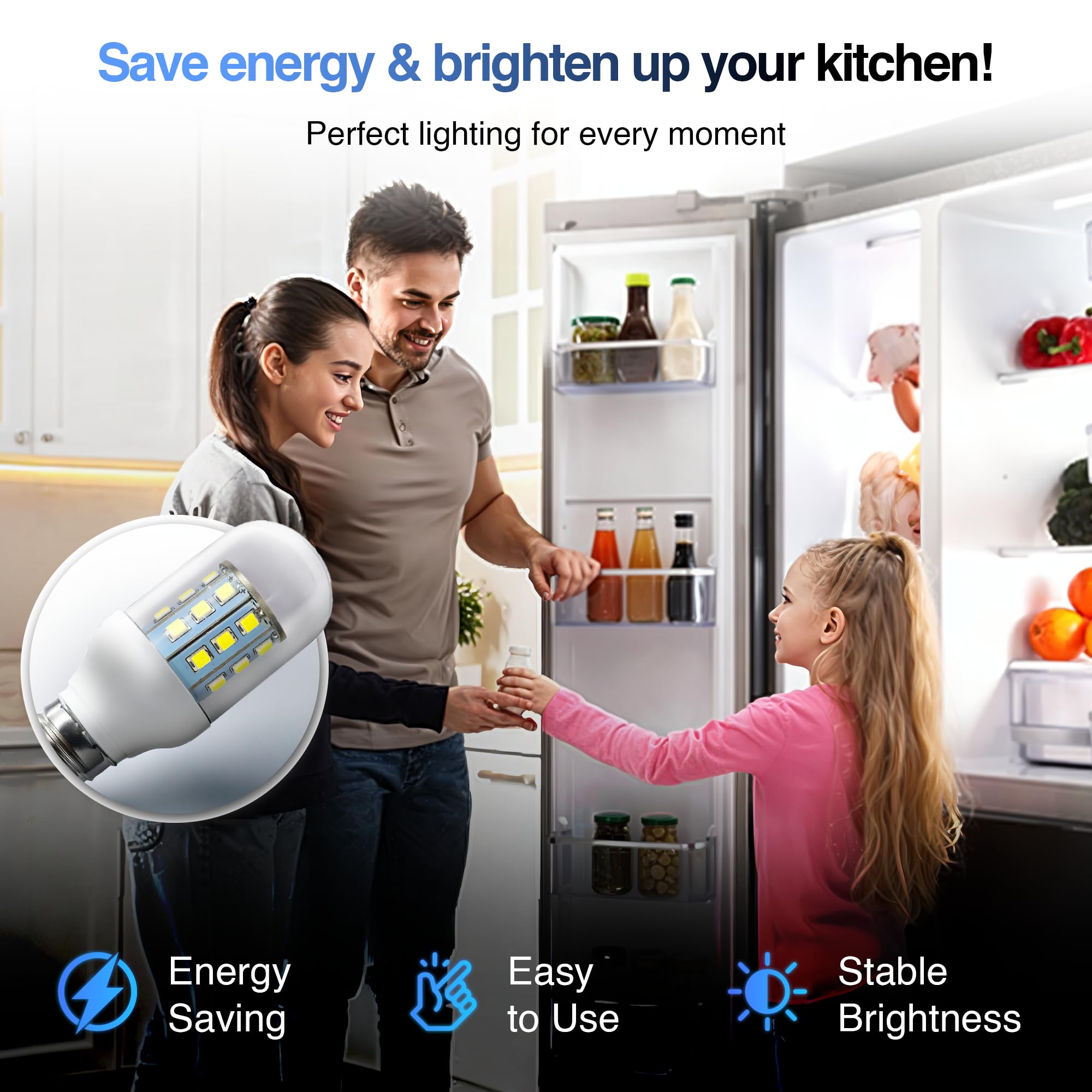Tl Hongphuc Kei D28X Refrigerator Bulb Kei D28M Kel 2815 Freezer Bulb 3W Led Light Bulb For Frigidaire Kenmore Kei D28A E17 Base