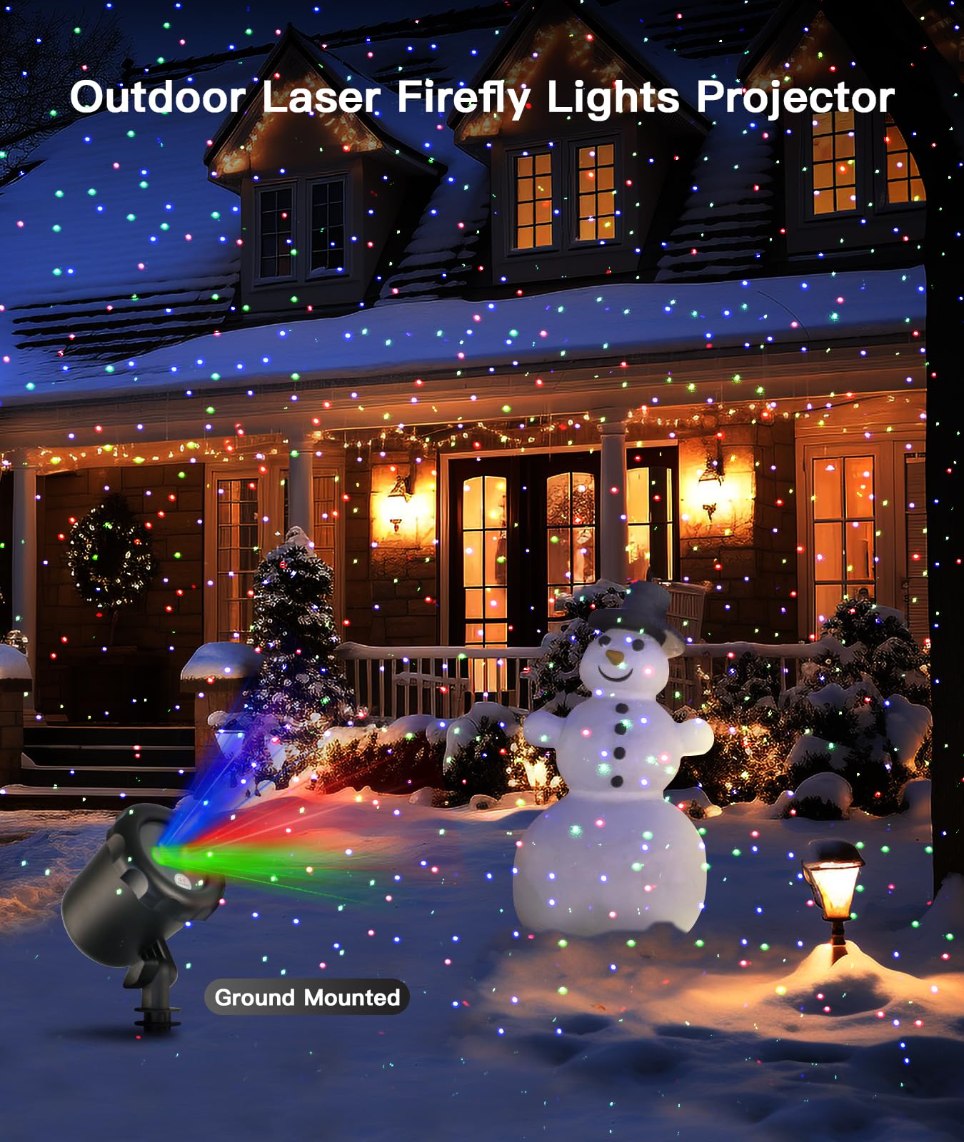Leyoyo Laser Christmas Projector Lights Outdoor, Waterproof Indoor/Outdoor With Remote Control For Christmas, Wedding, Home Deco