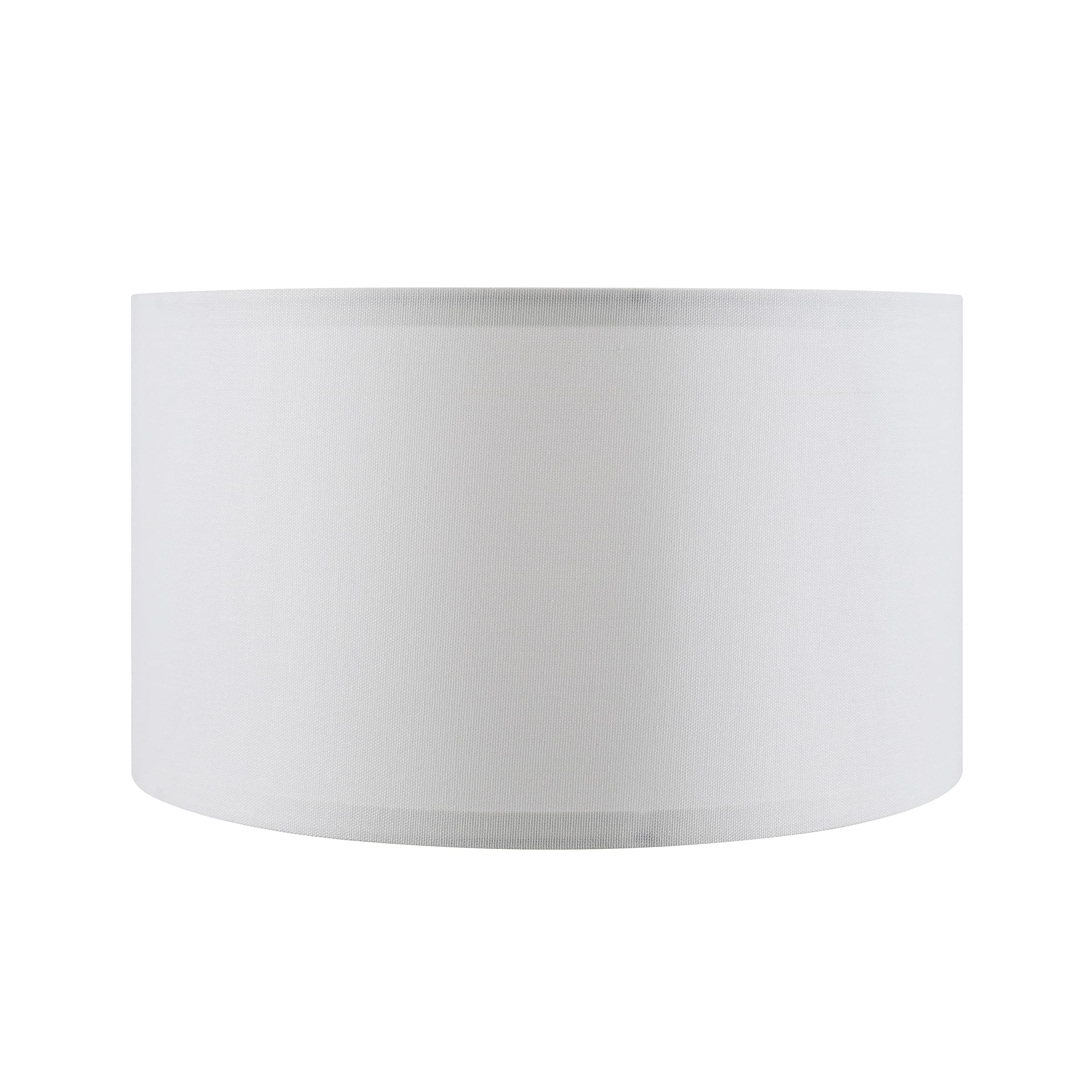 Aspen Creative 38872-2, Drum Collapsible Uno Lamp Shade, White, 16 Top x 16 Bottom x 9 Height, Set of 2