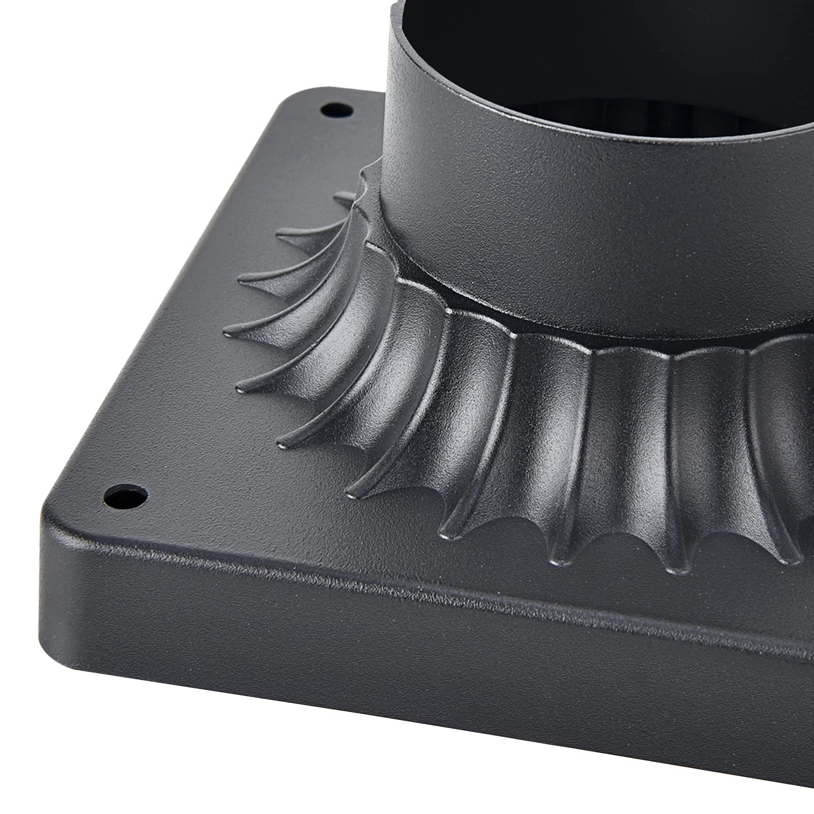 Mrsconce Pier Mount Base 2 Pack , Cast Aluminum Outdoor Post Light Adapter For Deck Porch Patio In Black Finish 5.6'' W*5.6'' L