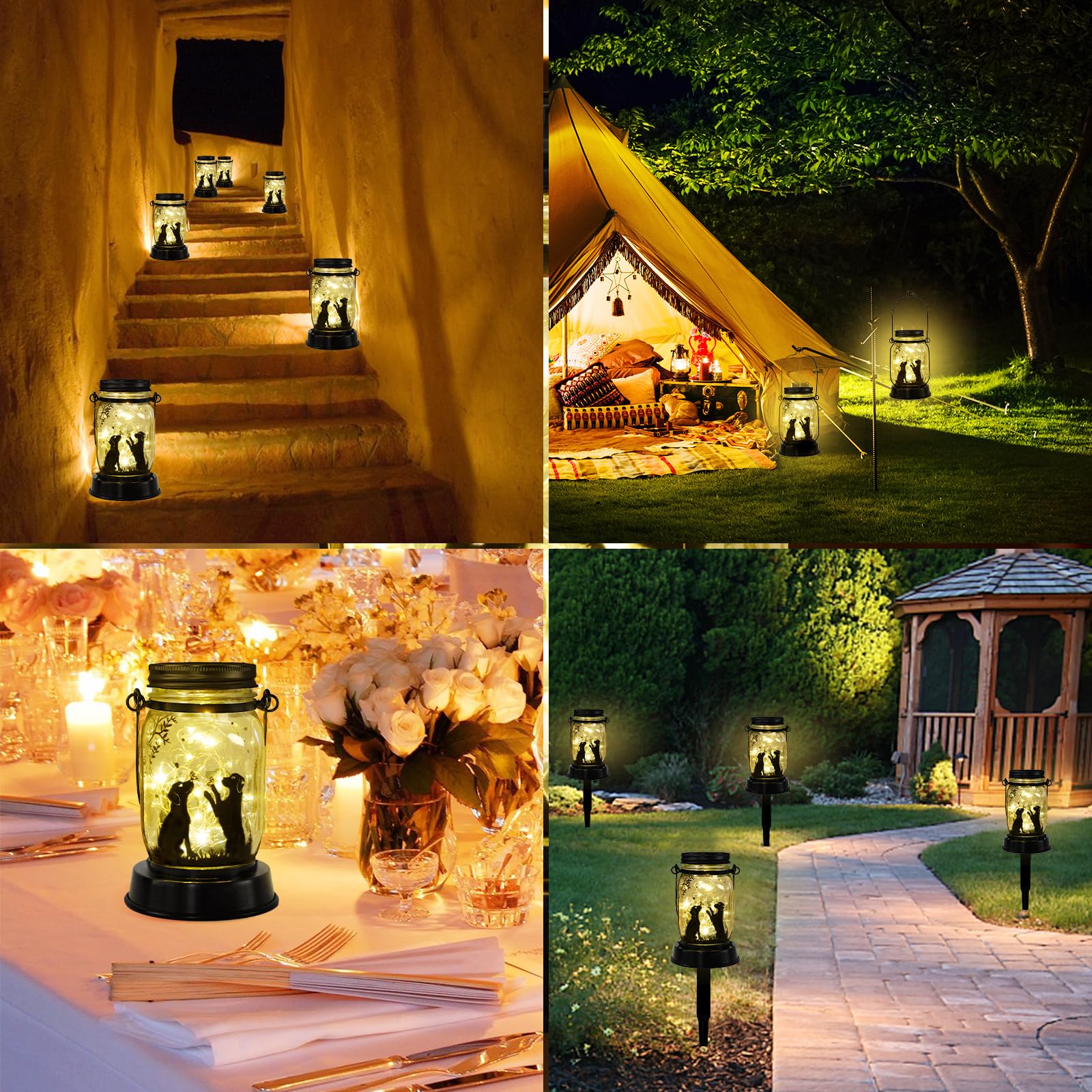 Kyoryuger Dog Solar Lanterns 3In1 Dog Lights Garden Decor Gifts For Women Mom Grandma Unique Teen Girl Gifts Christmas Gifts For