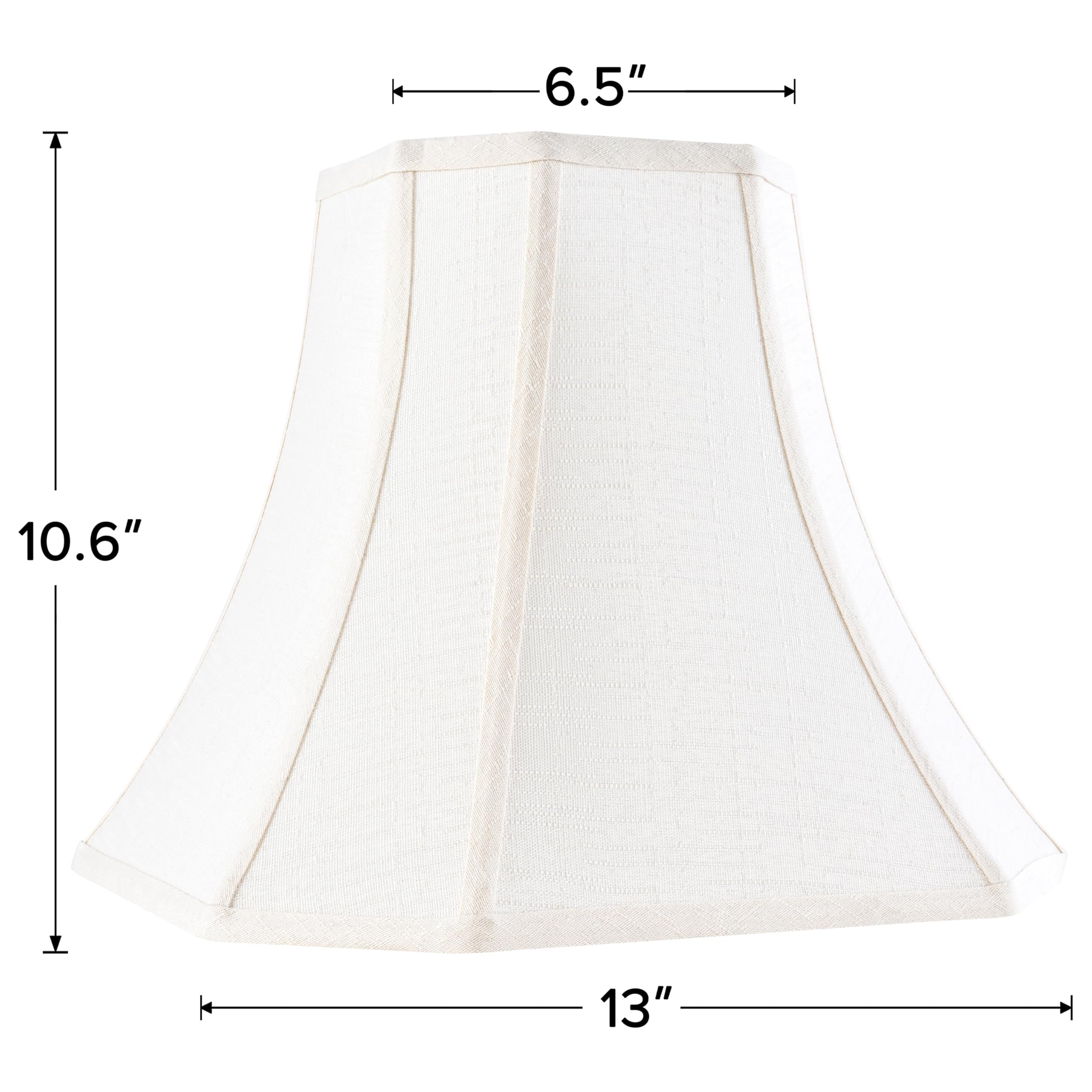 Jerhous Cream Square Cut Corner Bell Lamp Shade Medium Lampshade 6.5Top  13Bottom  10.6Hight(Spider) Rustic Lamp Shade For
