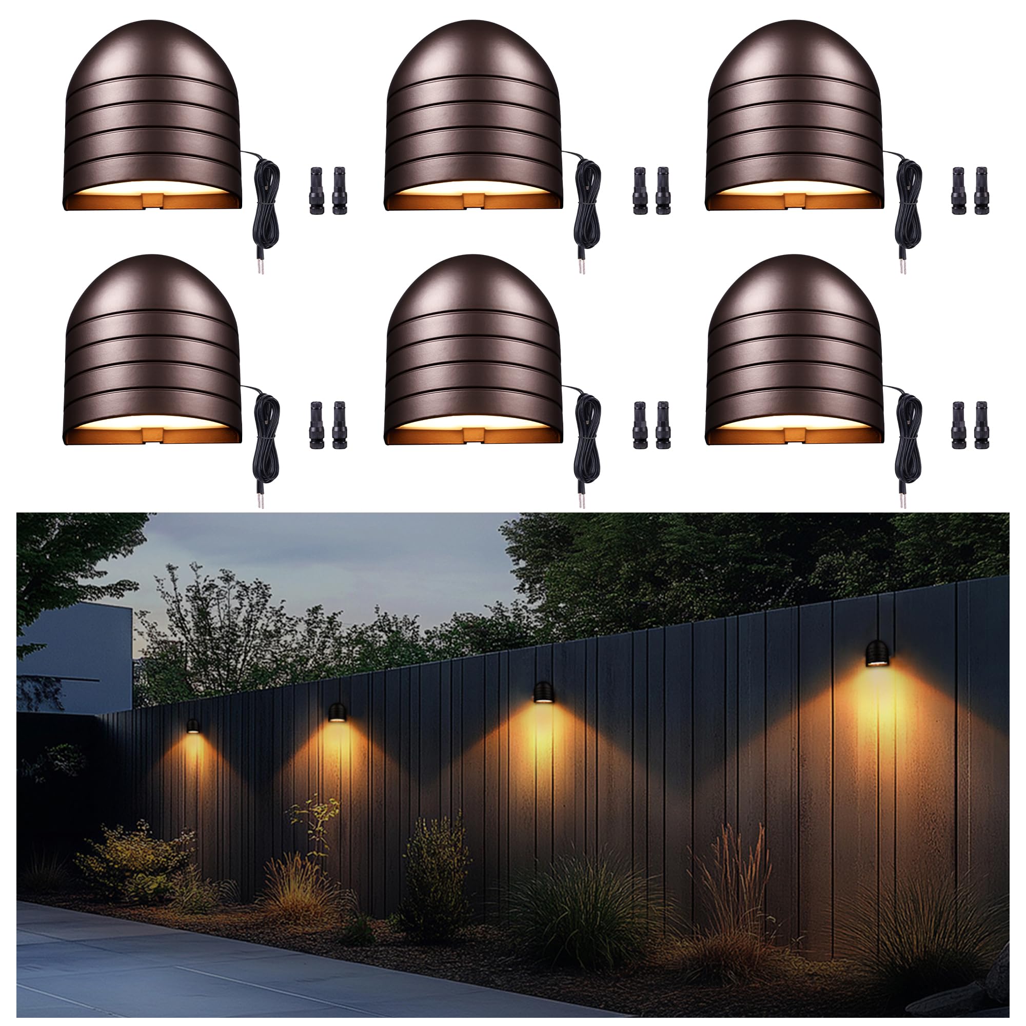Varmtalys Low Voltage Deck Lights - Oil-Rubbed Bronze 12V Landscape Step Lights Outdoor, 5 Color Temperature Dimmable, IP65 Wate