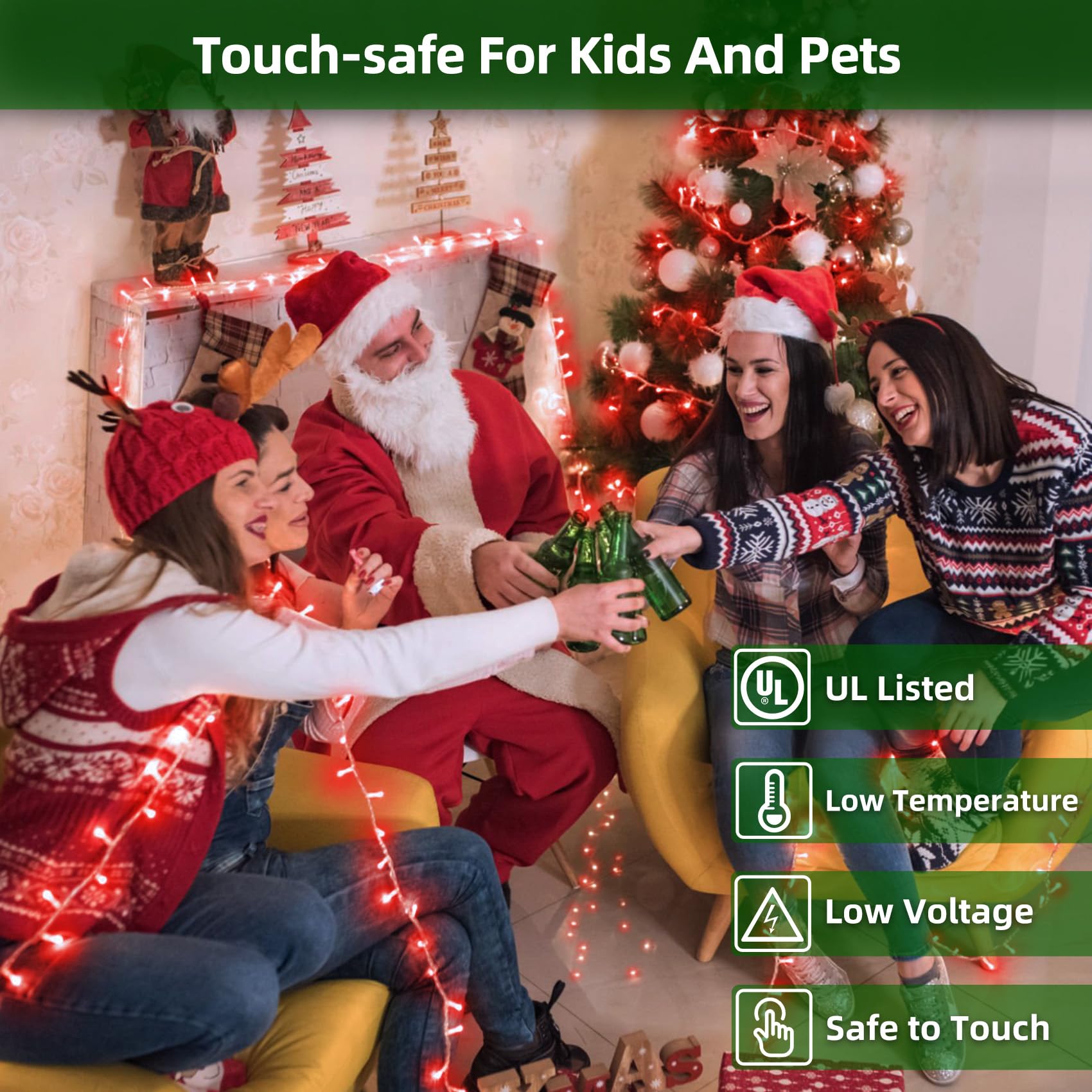 Quhuatu 300Led Christmas Lights Outdoor Indoor Use  12 Lighting Modes 75Ft Christmas Tree Lights With Timer  Dimmable Plug In Red Led Stringlights Waterproof For Yard Tree Wedding Party Holiday Red