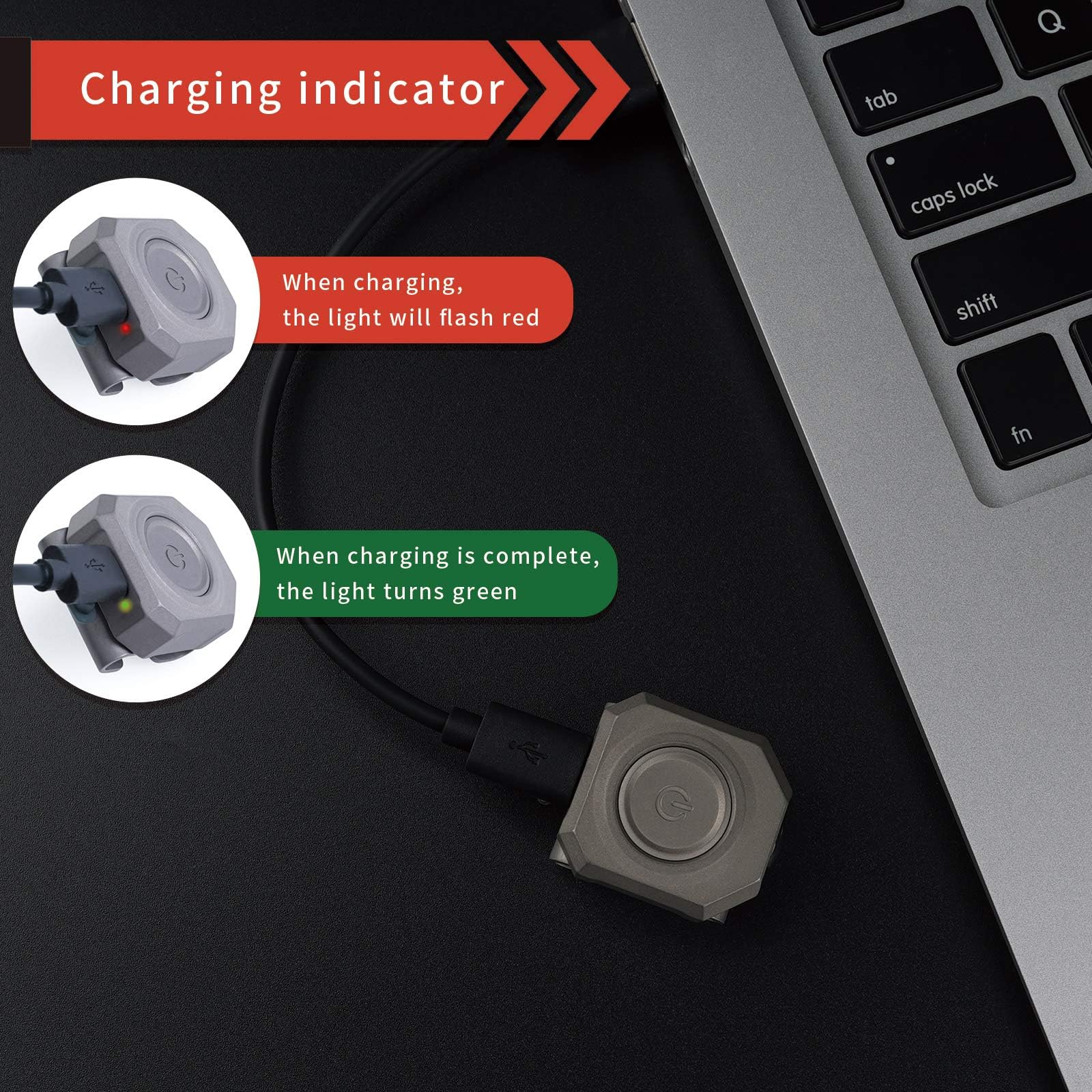 MecArmy CPLU Wrist Flashlight, Compact USB-C Rechargeable EDC LED Light, 300 Lumens, Double-Click Anti-Misfire, IPX6 Waterproof,