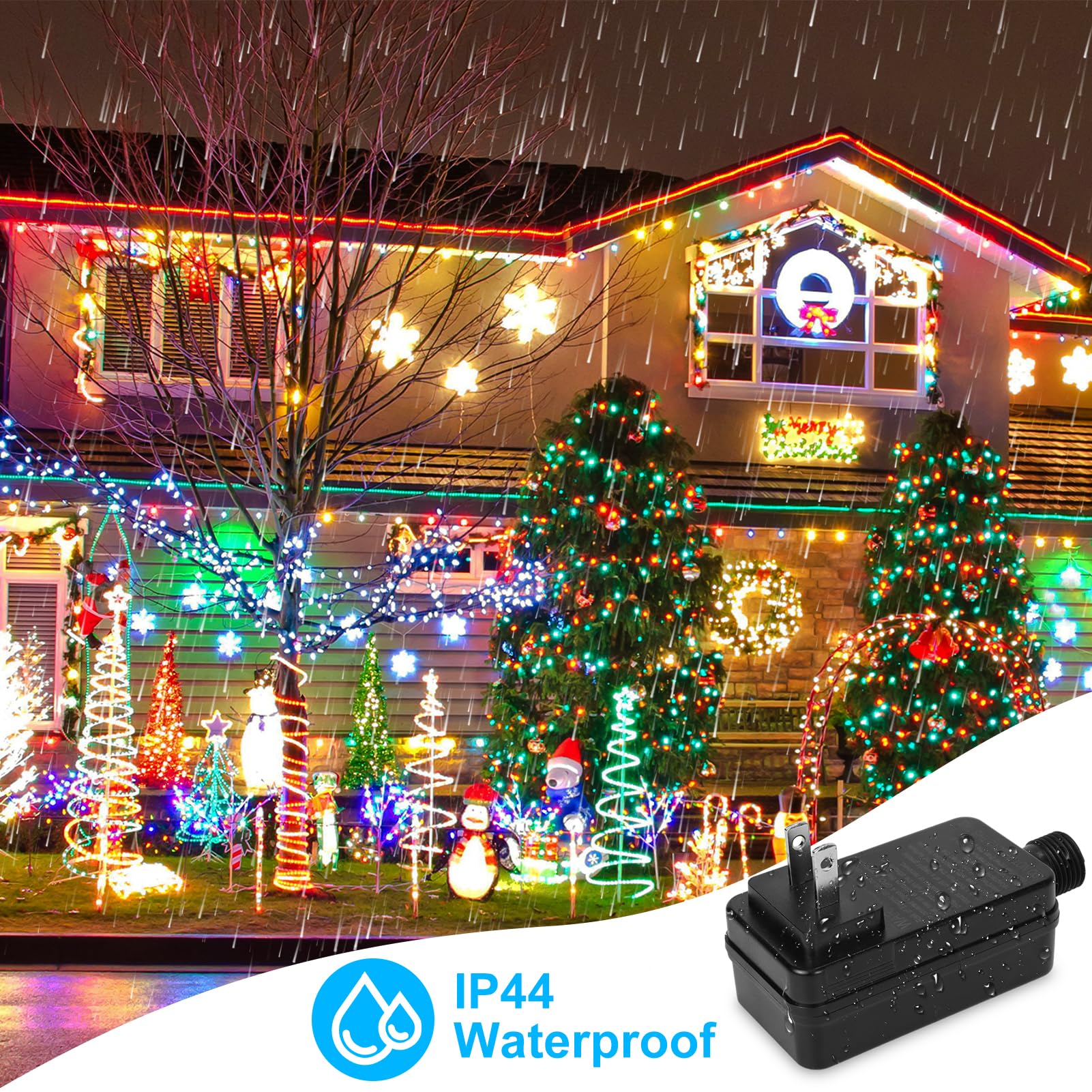 Inshareplus 12V 1.25A 15W Class 2 Power Supply  Ip44 Waterproof Led Transformer Replacement Adapter  Ac 100-240V To Dc 12V Led Driver  For Christmas Tree Light  Lawn Lamp  Inflatable Device