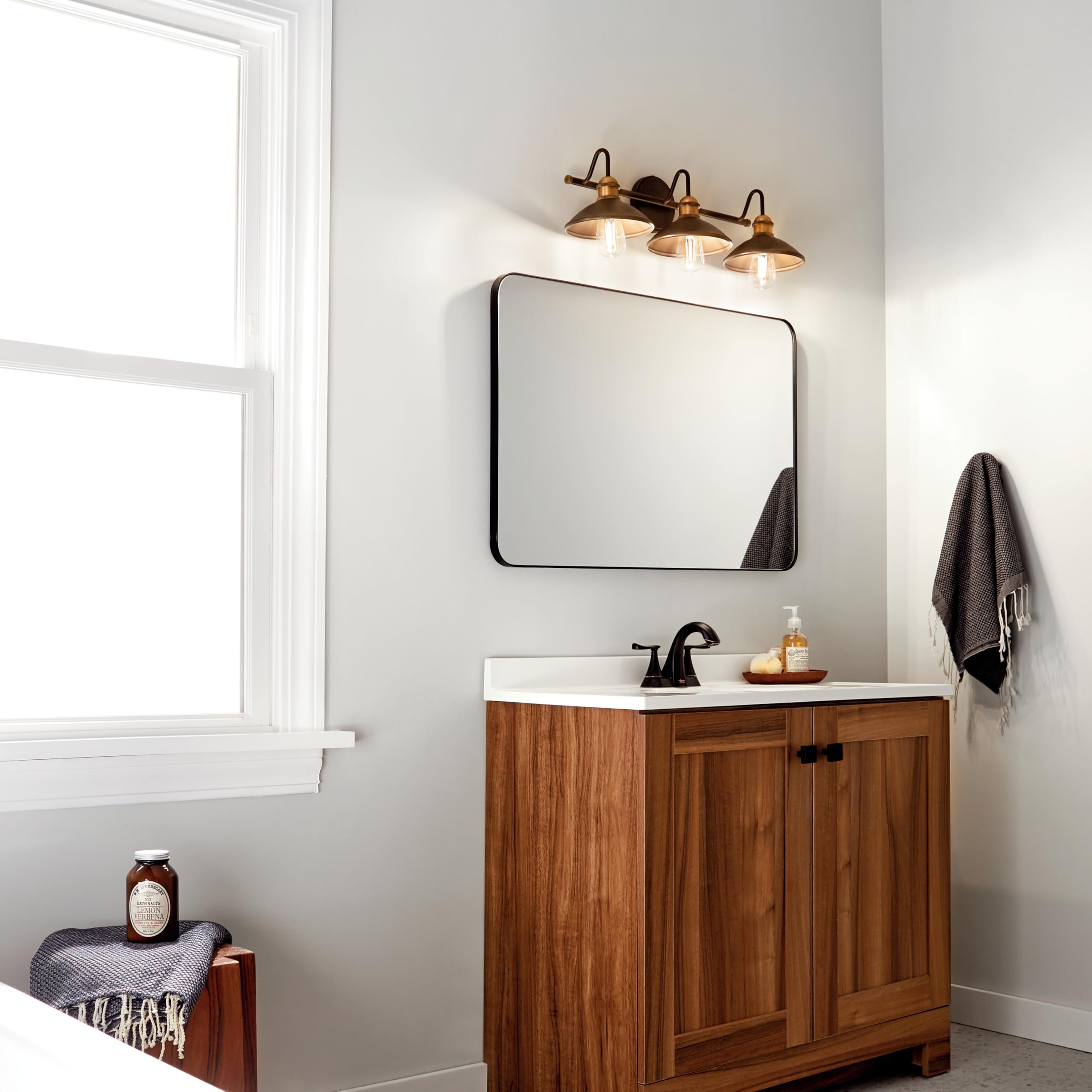 Kichler Lighting Clyde 26.25'' 3 Light Vanity Light In Olde Bronze
