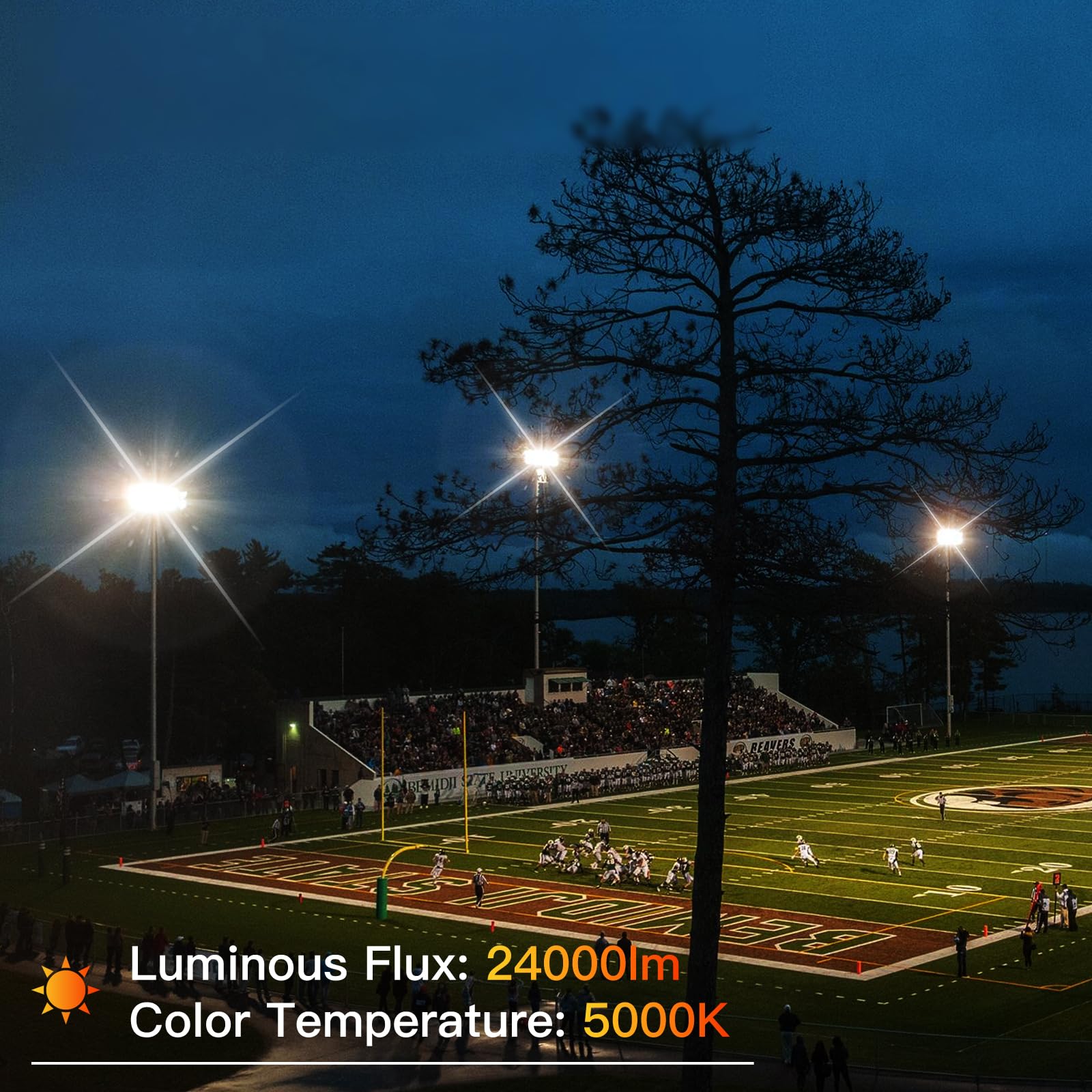 Shgpoda 2 Pack 200W Led Flood Lights Outdoor, 24000Lm Brighter Security Lights With Plug+10Ft Cord, Ip66 Waterproof Lights, 5000