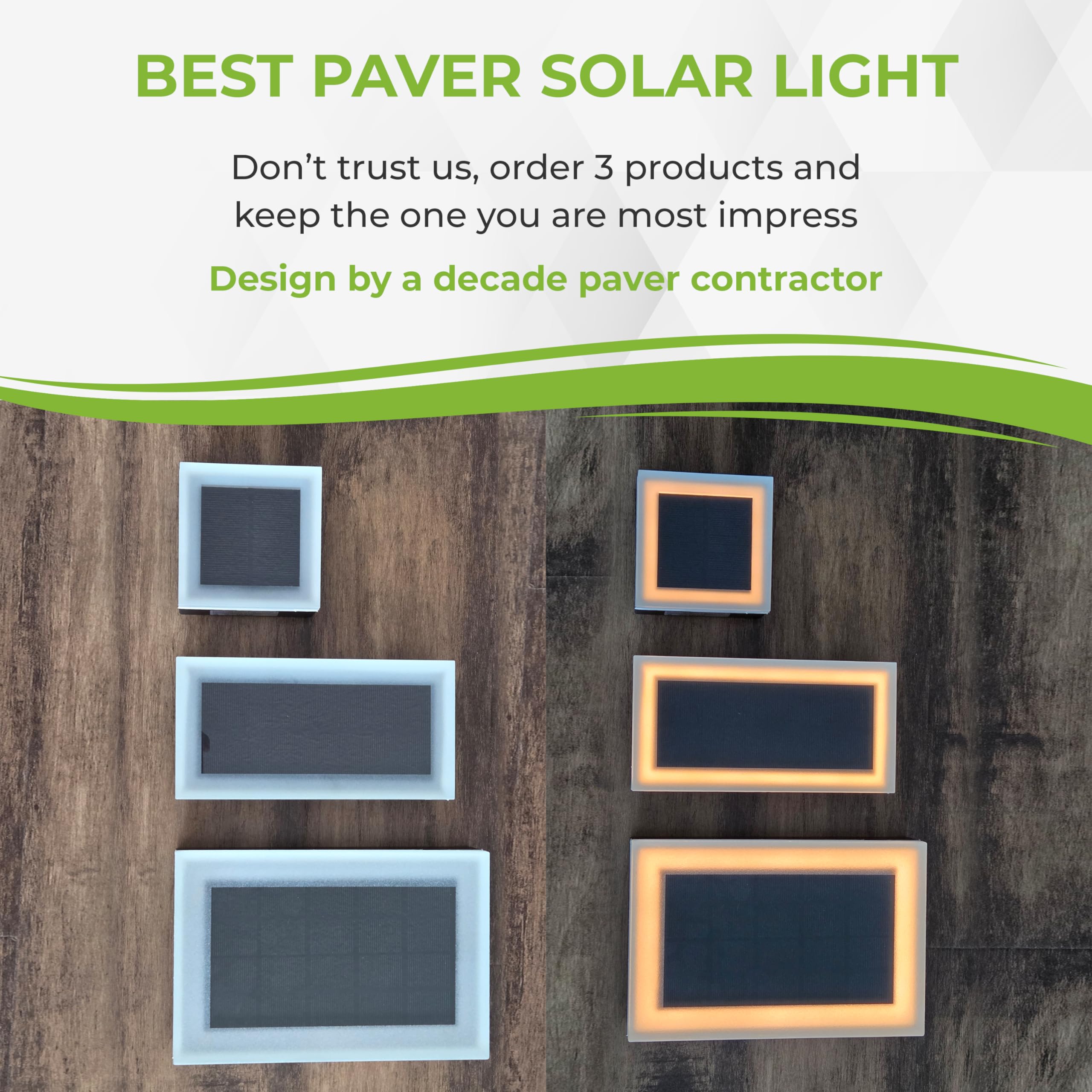 Lumengy Solar Paver Light 6?9 Inch  2700K  Up To 20 Hours Continuous Lighting  Stainless Steel  Thick Glass  Glare-Free Illumination For Driveways  Pathways & Garden  Waterproof & Drive-Over Rated