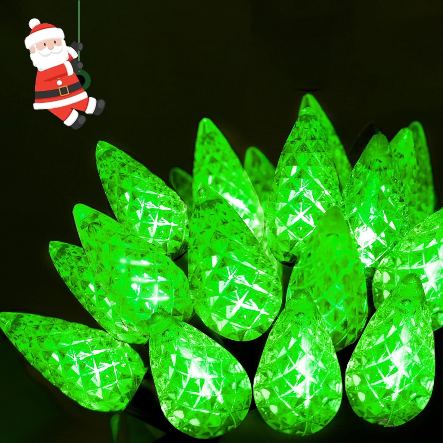 240 Led 78Ft C6 Christmas String Lights  Super Long Christmas Lights Outdoor Indoor With 13 Modes & Timer  Waterproof Fairy Twinkle Light Plug In For Tree Garden Party Xmas Decorations (Green)