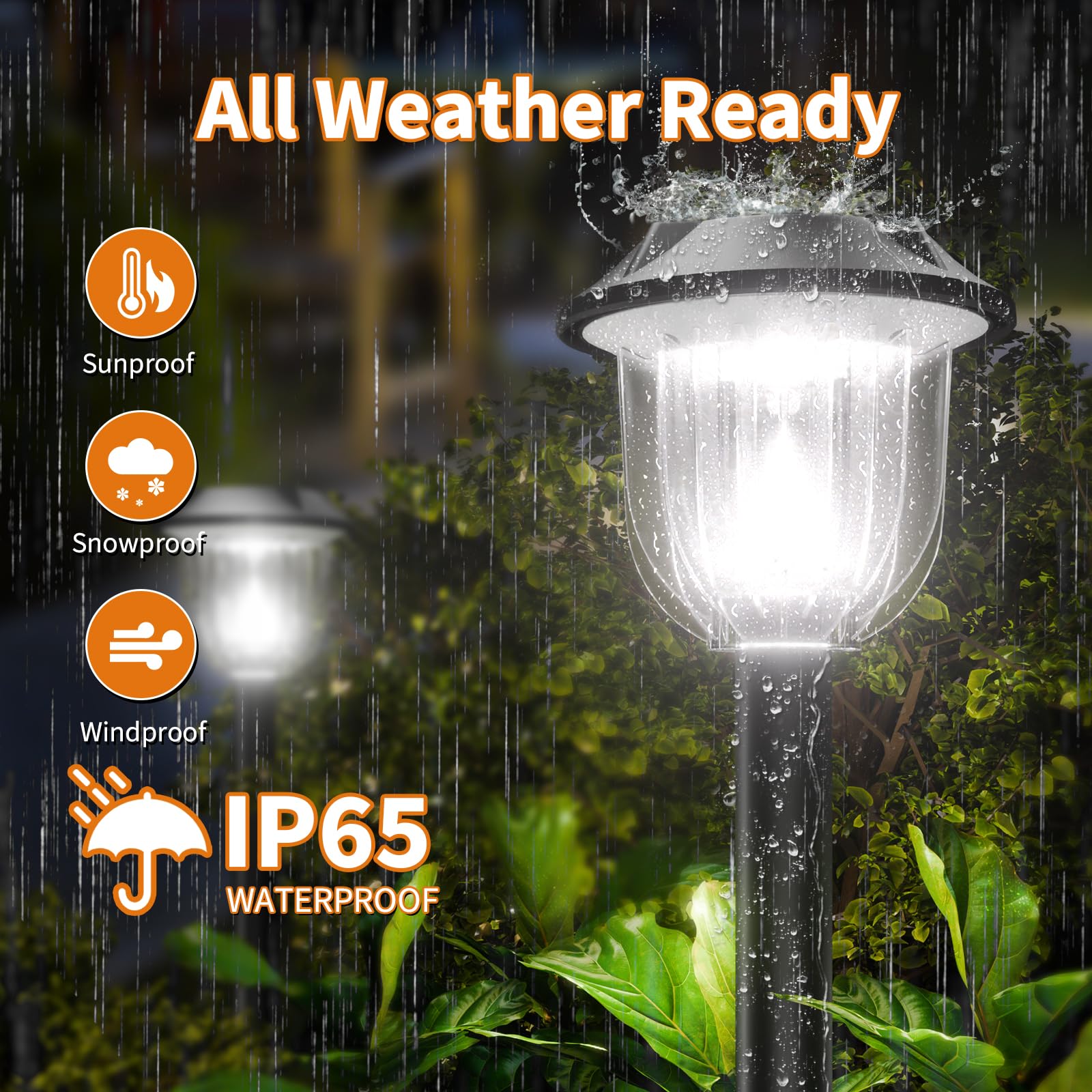 High-Power Led Solar Lights For Outside,12000K 6 Pack Solar Lights Outdoor Ip65 Waterproof,Solar Walkway Lights,Garden Decorativ