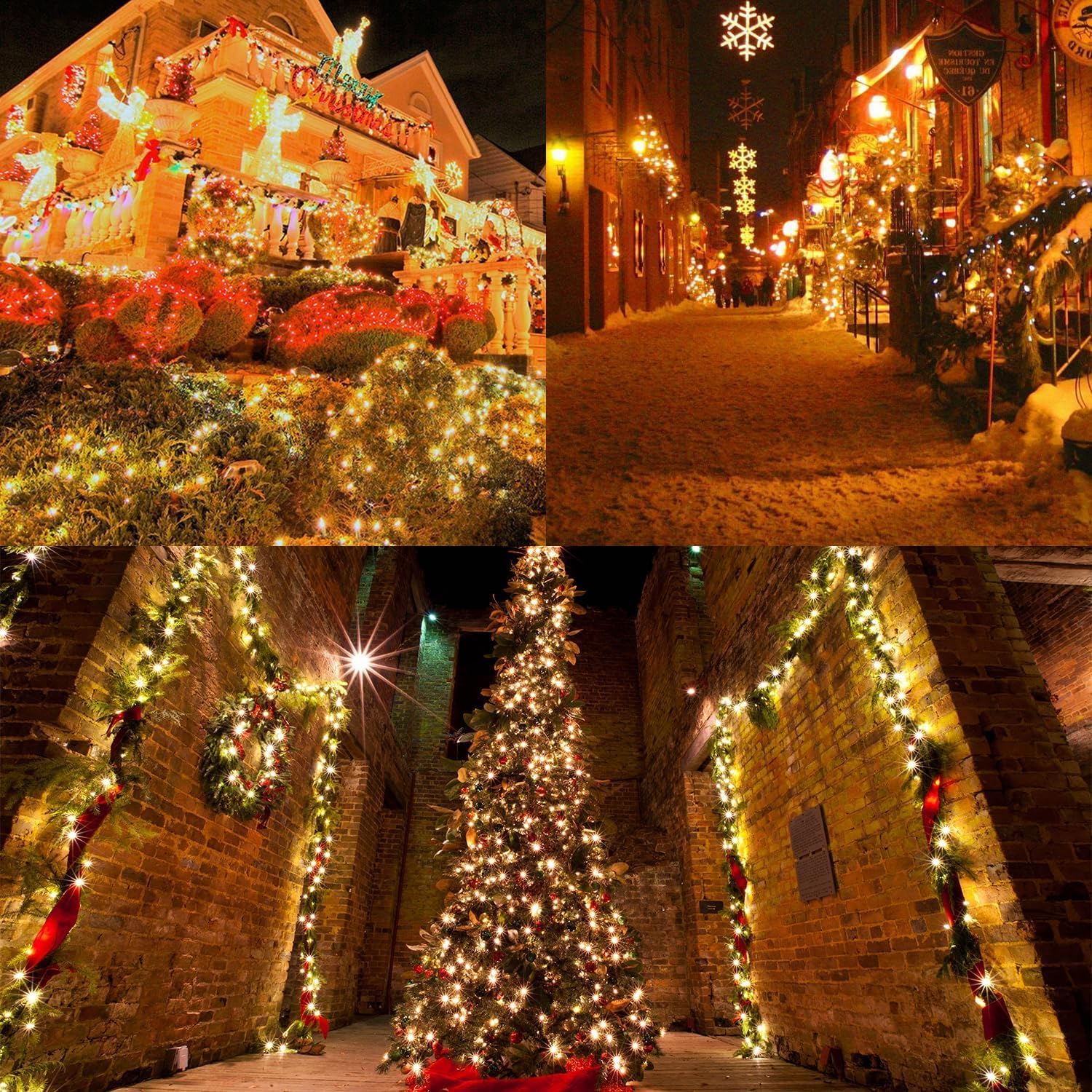 Solar String Lights Outdoor, 137Ft 400 Led 19 Mode Solar Powered Halloween String Lights Waterproof For Garden Patio Fence Holid