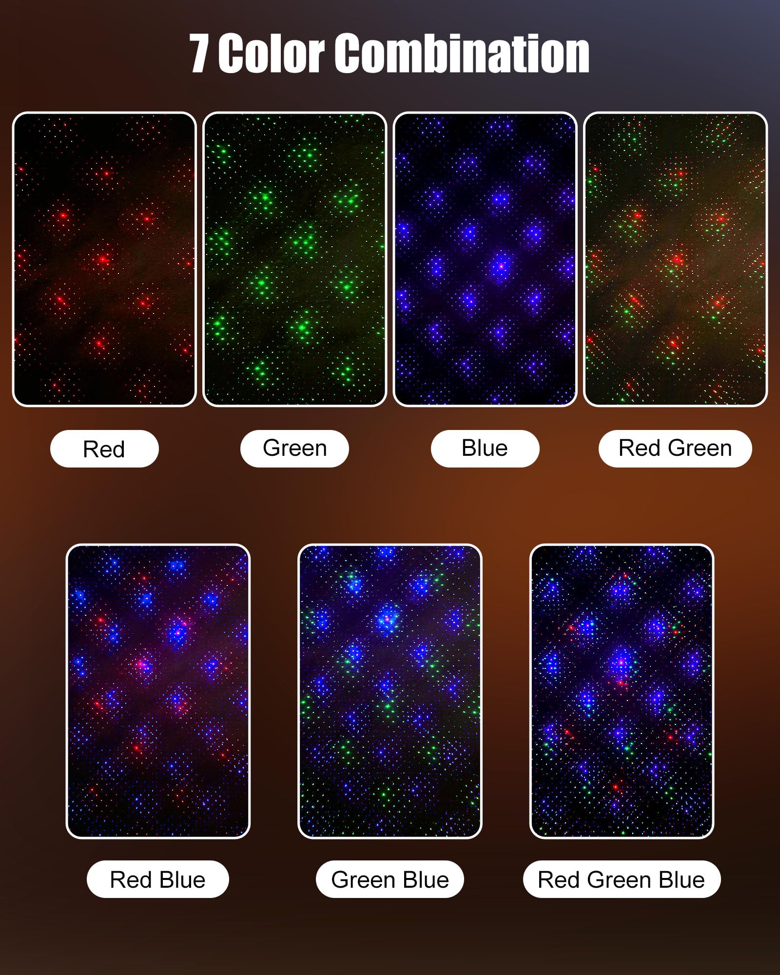 Minetom Outdoor Christmas Laser Lights With Remote, Moving Rgb Christmas Projector Lights Waterproof 3 Colors Motion Firefly Dec