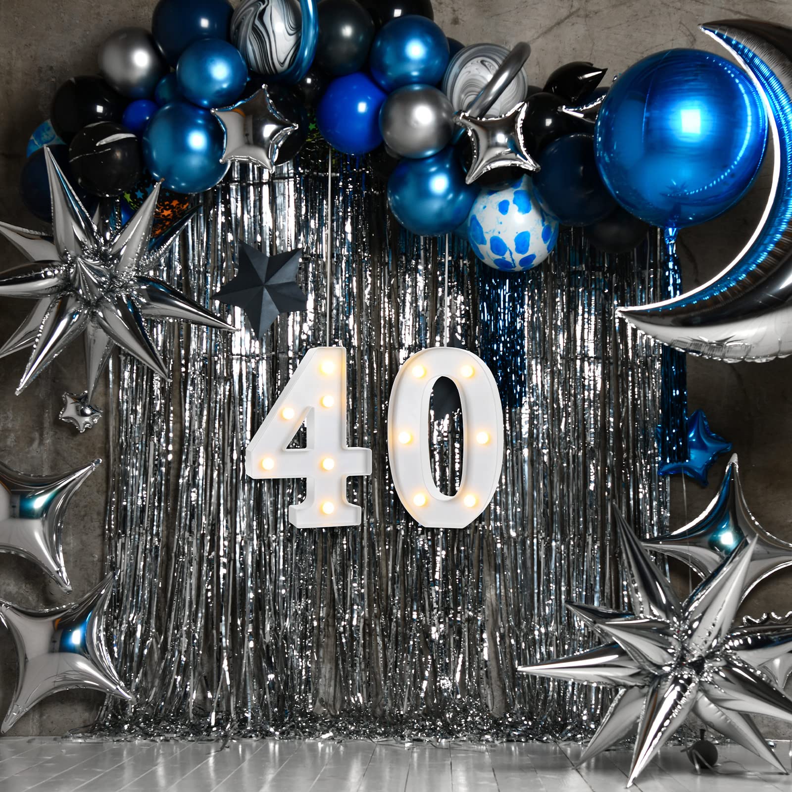 Treela 8.7'' Birthday Decorative Led Light Up Numbers, Glitter Marquee Number Sign For Night Birthday Party Decorations Annivers