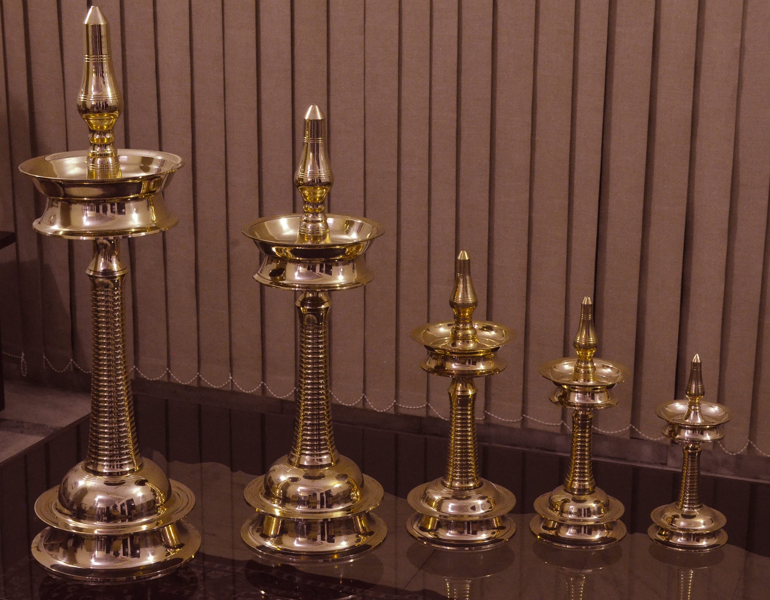 TANGERINE Kerala Brass Nilavilakku || Kerala Diya || Brass Lamp its Kerala(South India) Traditional Brass Diya- Height-30 inches