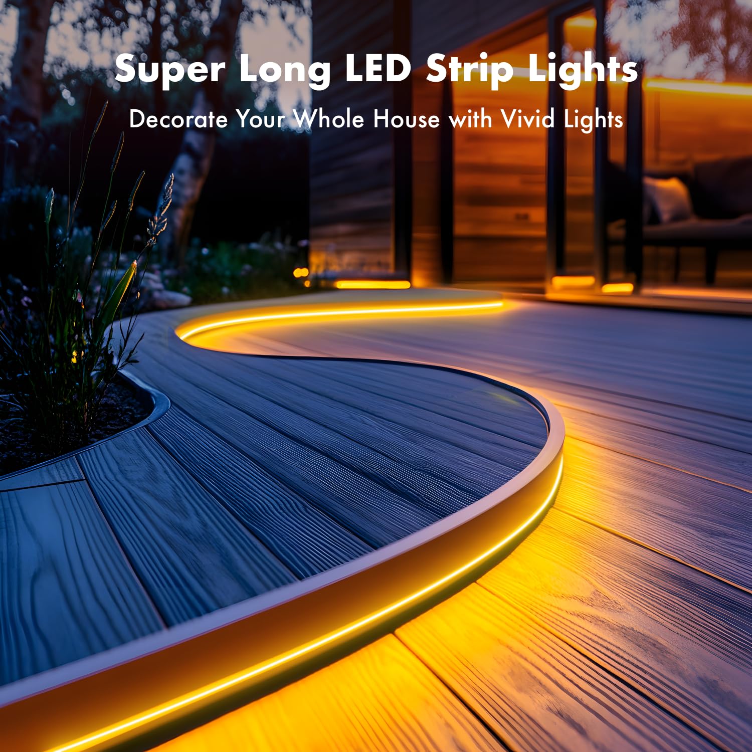 SILFU Neon Rope Lights, 40FT RGB LED Strip, Waterproof IP67, Music Sync, 44 Keys Remote, Multicolor for Home & Holiday Decor