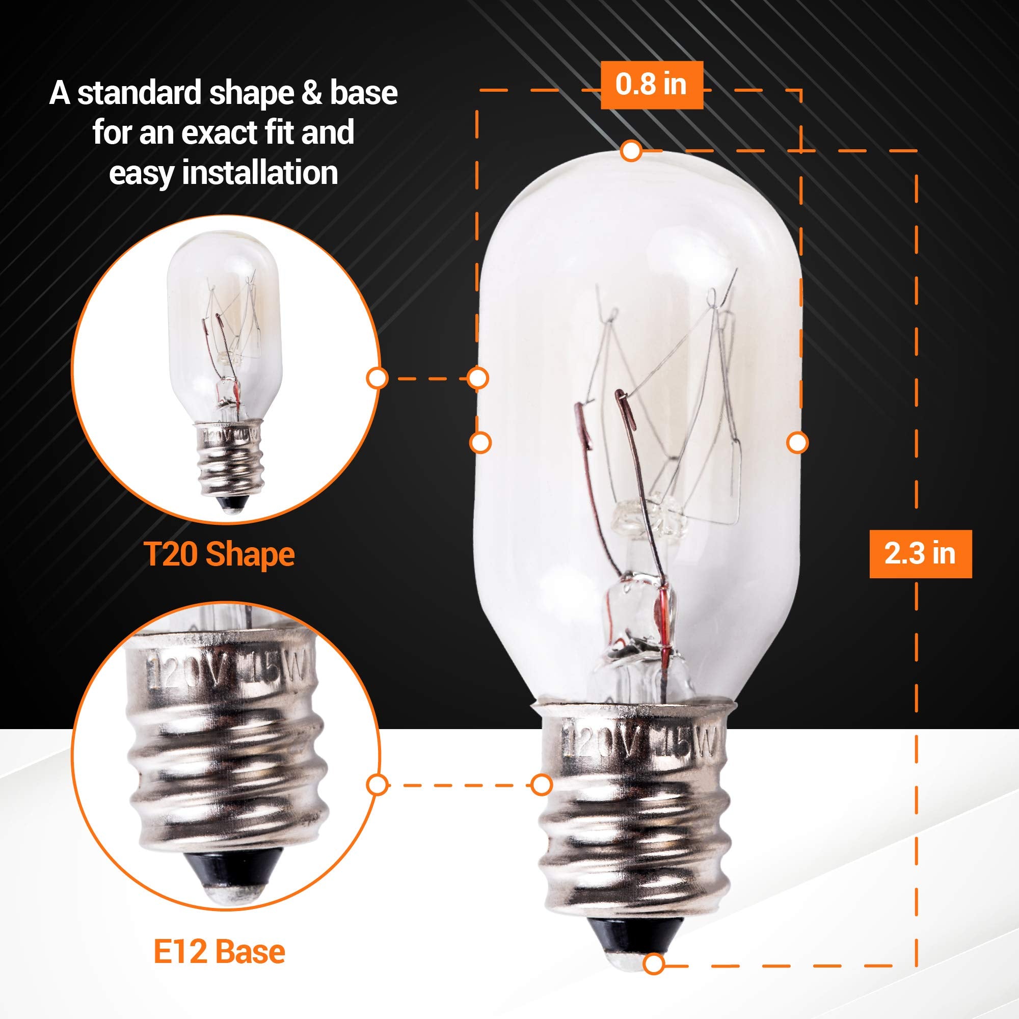 BlueStars E12 T20 15W Warm White Light Bulbs, 14 Count, Clear, for Himalayan Salt Lamps and Wax Warmers