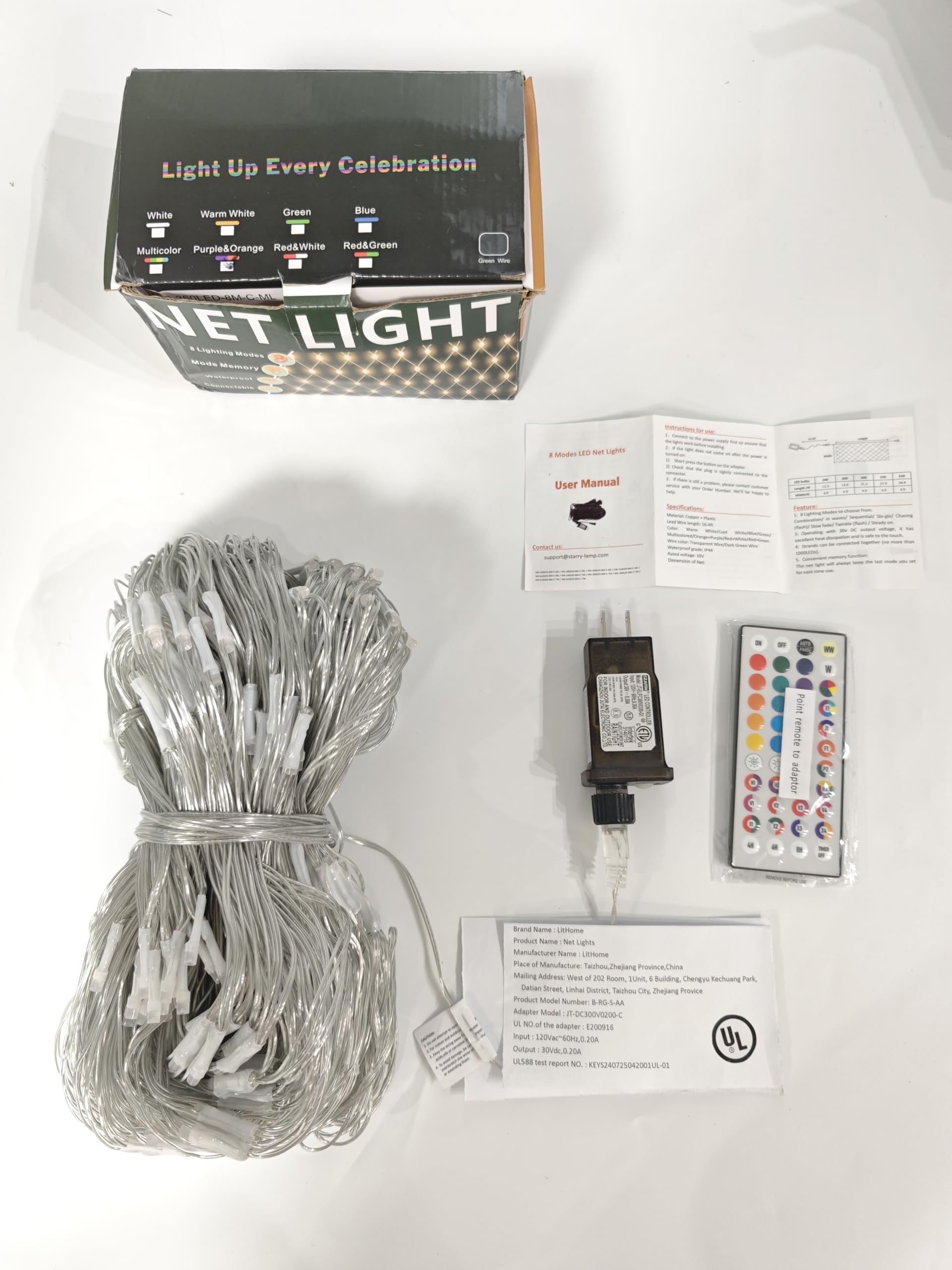 Lithome 10 X 10Ft Christmas Net Lights Outdoor  35 Colors Changing 240 Led Christmas Net Lights With Remote Connectable  9 Modes Rgb Mesh Light Plug In For Bushes  Xmas  Garden  Gazebo  Holiday Decor