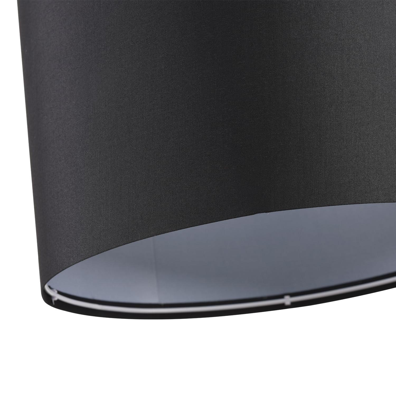 Ihengyanlt 2 Pack Plug In Pendant Light, Hanging Light With 15Ft Clear Cord, On/Off Switch, Black Fabric Lamp Shade, Hanging Lig