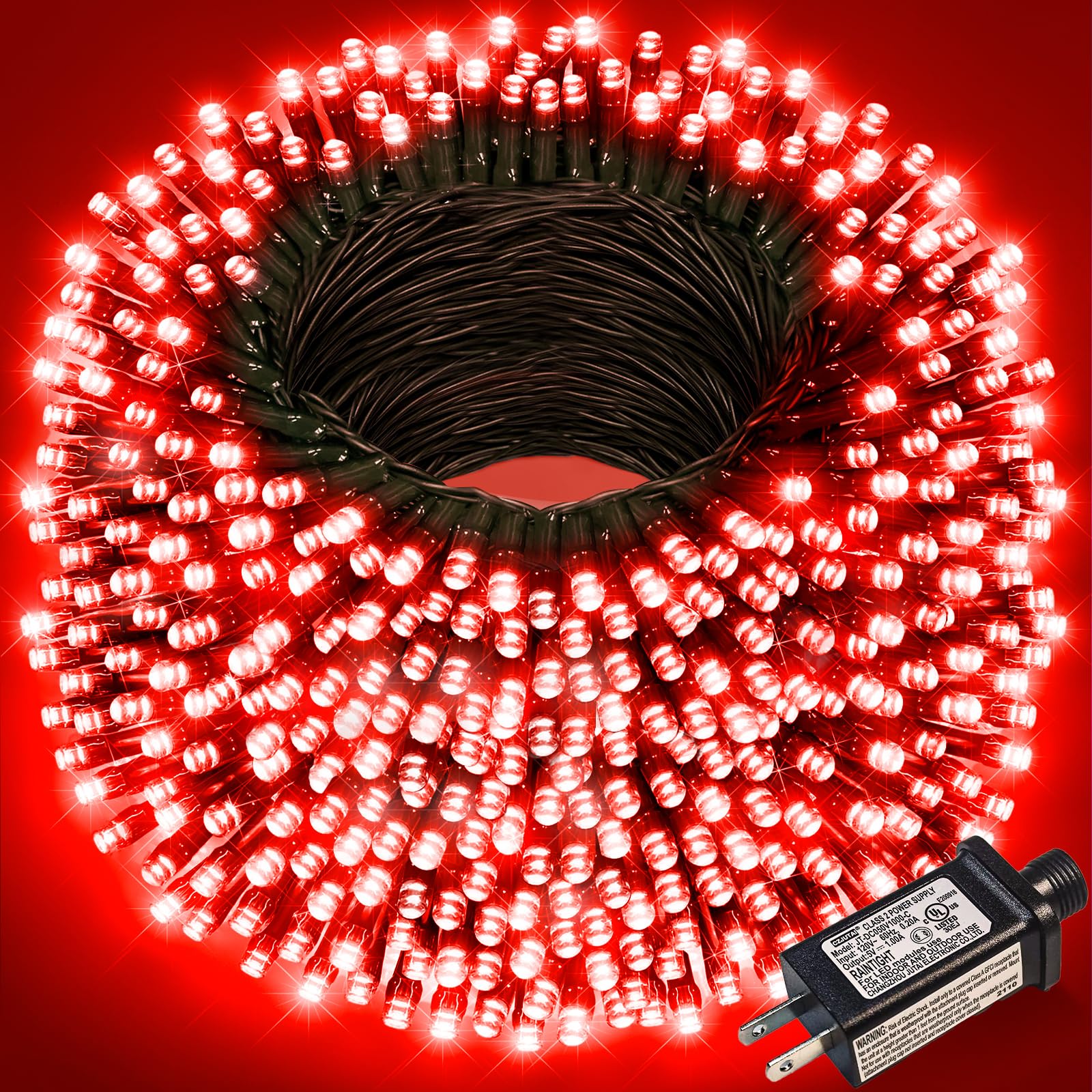 800 LED Christmas Lights Outdoor, 262FT String Lights for Outside with 8 Modes Waterproof, Plug in Twinkle Tree Lights Green Wir