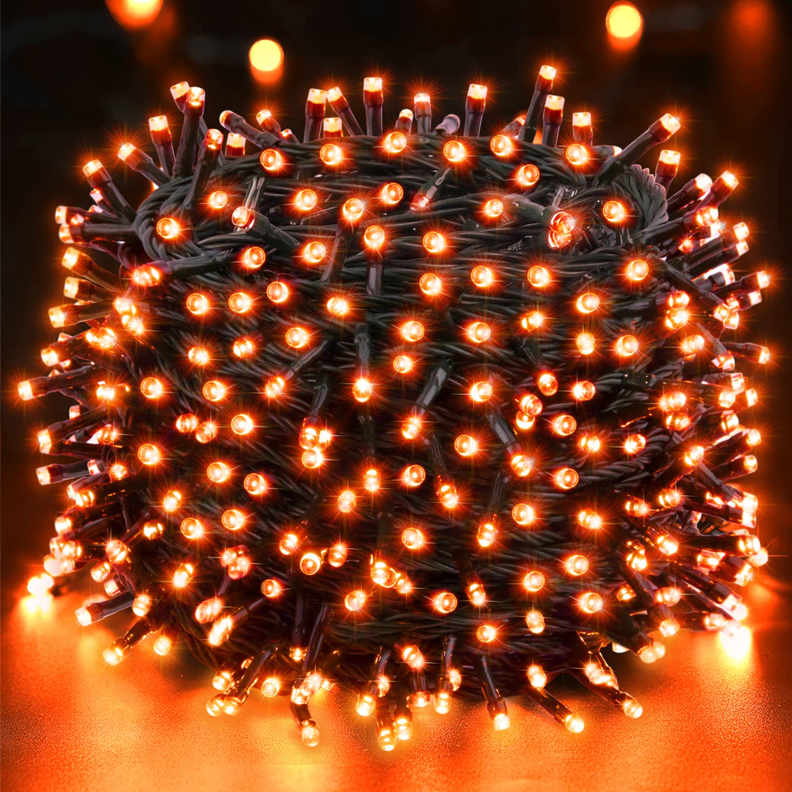 Techip 300 LED Christmas Lights Outdoor Warm White & Colorful Christmas Tree Lights Indoor Outside Twinkle Lights 108FT Connecta