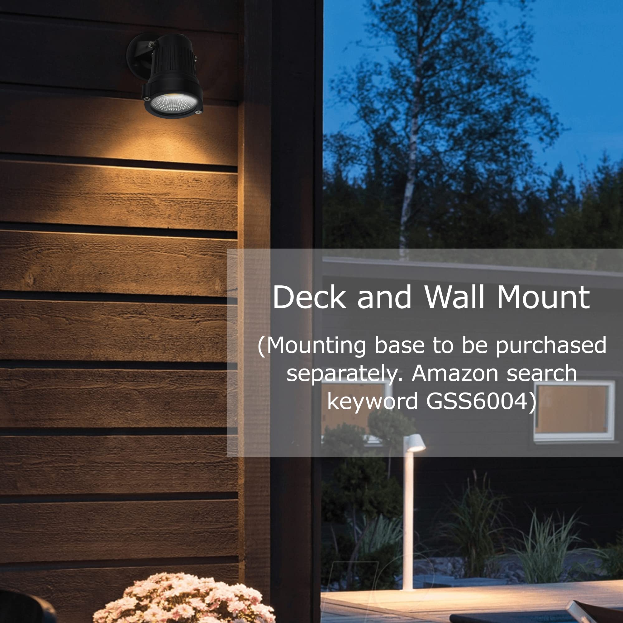 J.LUMI LED Landscape Spotlights 5W 3000K Warm Black Metal 2 Pack GSS60052