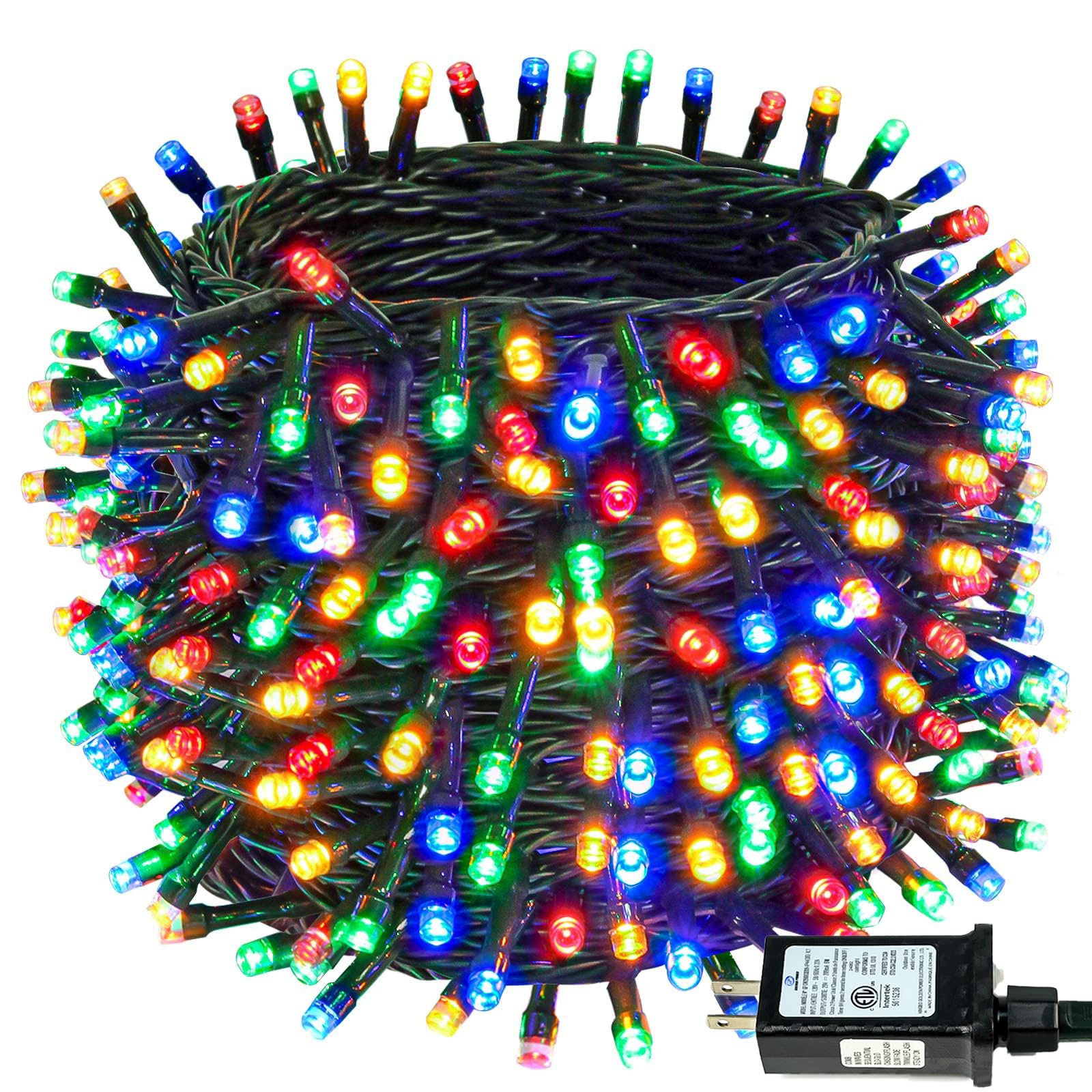 Bhclight Extra-Long 95Ft 240 Led Green Wire Christmas String Lights Outdoor/Indoor, Christmas Tree Lights With 13 Lighting Modes
