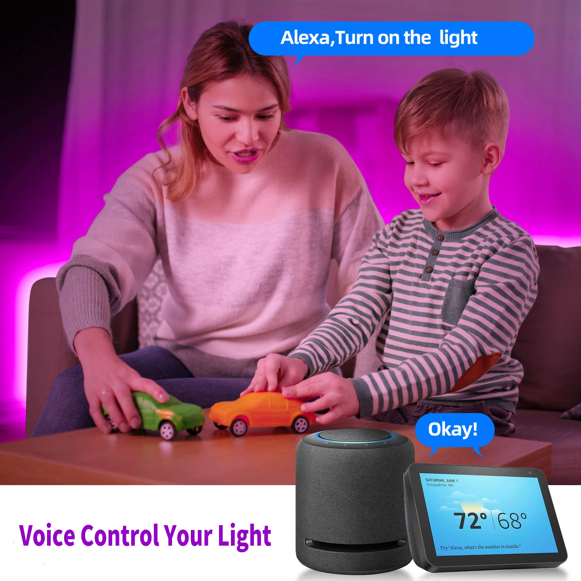 GIDEALED Zigbee 3.0 LED Controller Pro GL-C-008P, Smart RGBW/RGBCCT, Plastic, Works with ZigBee Hub & Alexa, Voice Control