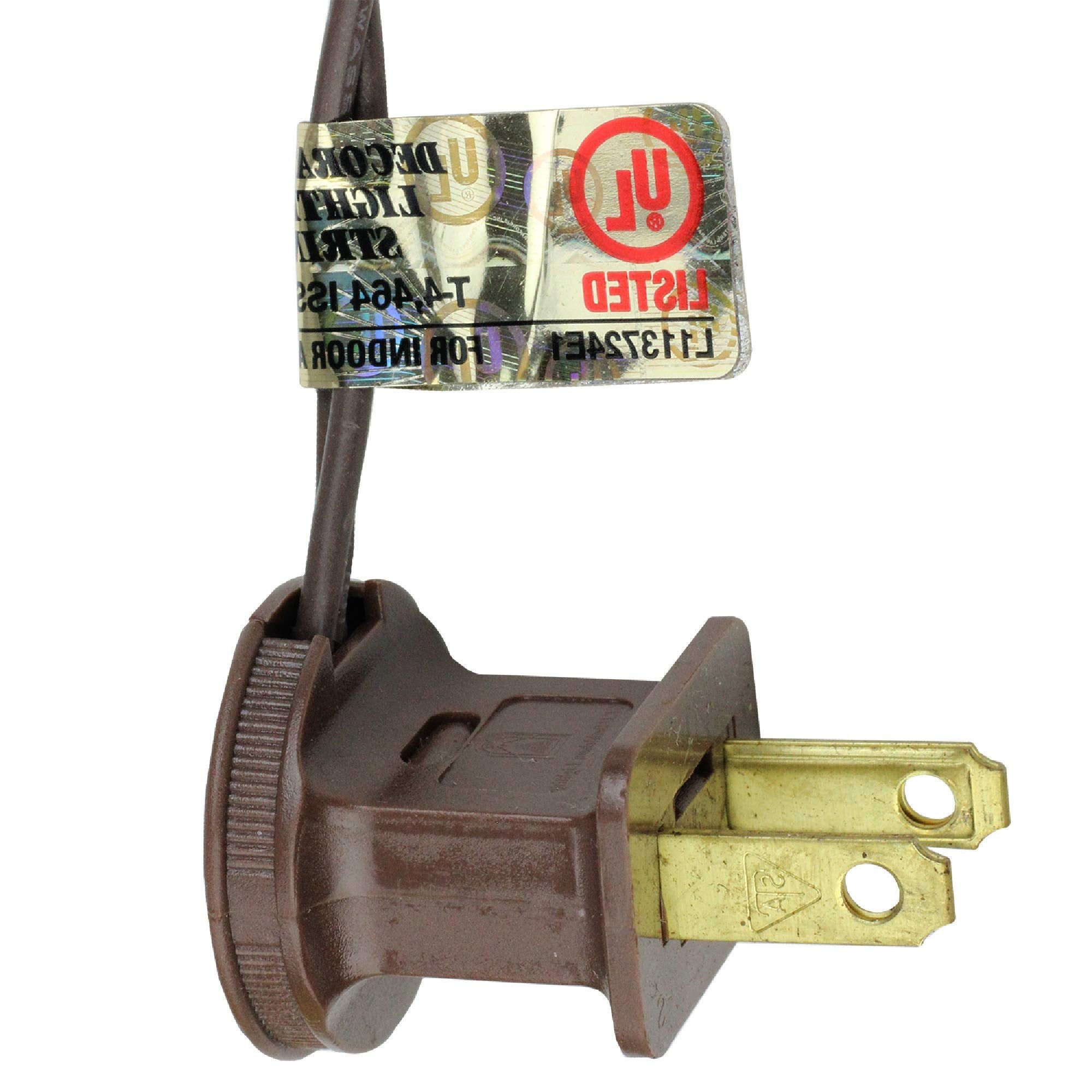 Northlight 100 LED Faceted C9 Christmas Lights, 66 ft Brown Wire, Warm White, Model 191296026109, Plastic