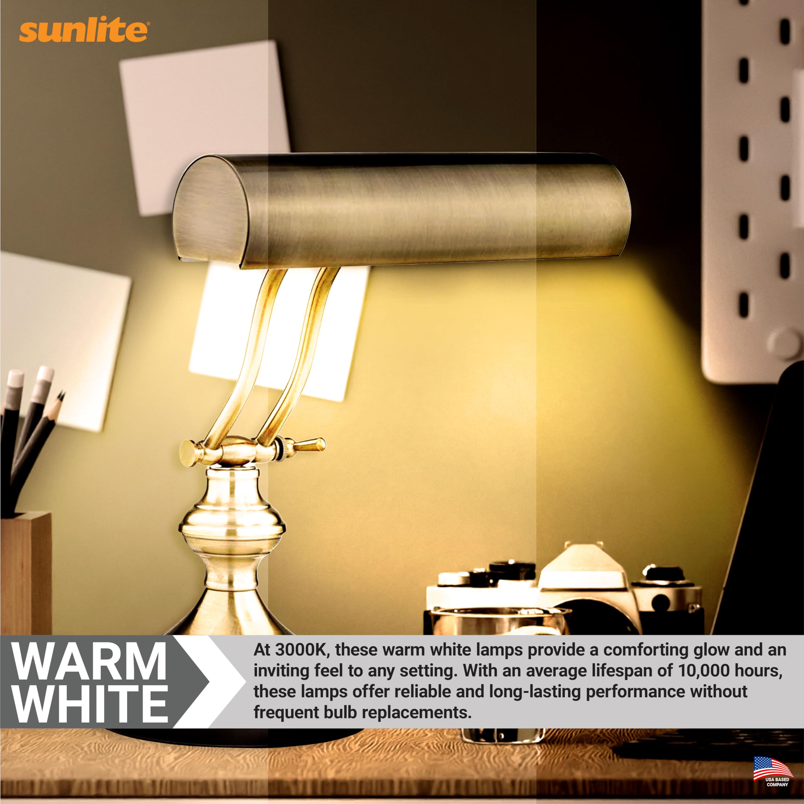 Sunlite FT24DL/830 Compact Fluorescent Lamp, 24W, 1800 Lumens, 3000K Warm White, 4-Pin (2G11), 120
