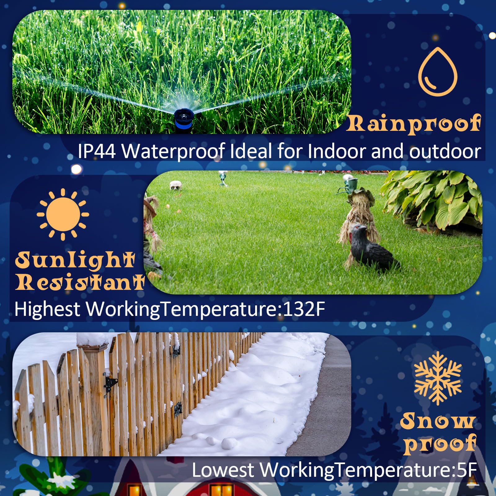 Lingvee Holiday Projector Light With Slides Led Projector Lights Outdoor Reflectors Waterproof Landscape Decorative Lighting Projection Lamp For Party(Santa Claus)