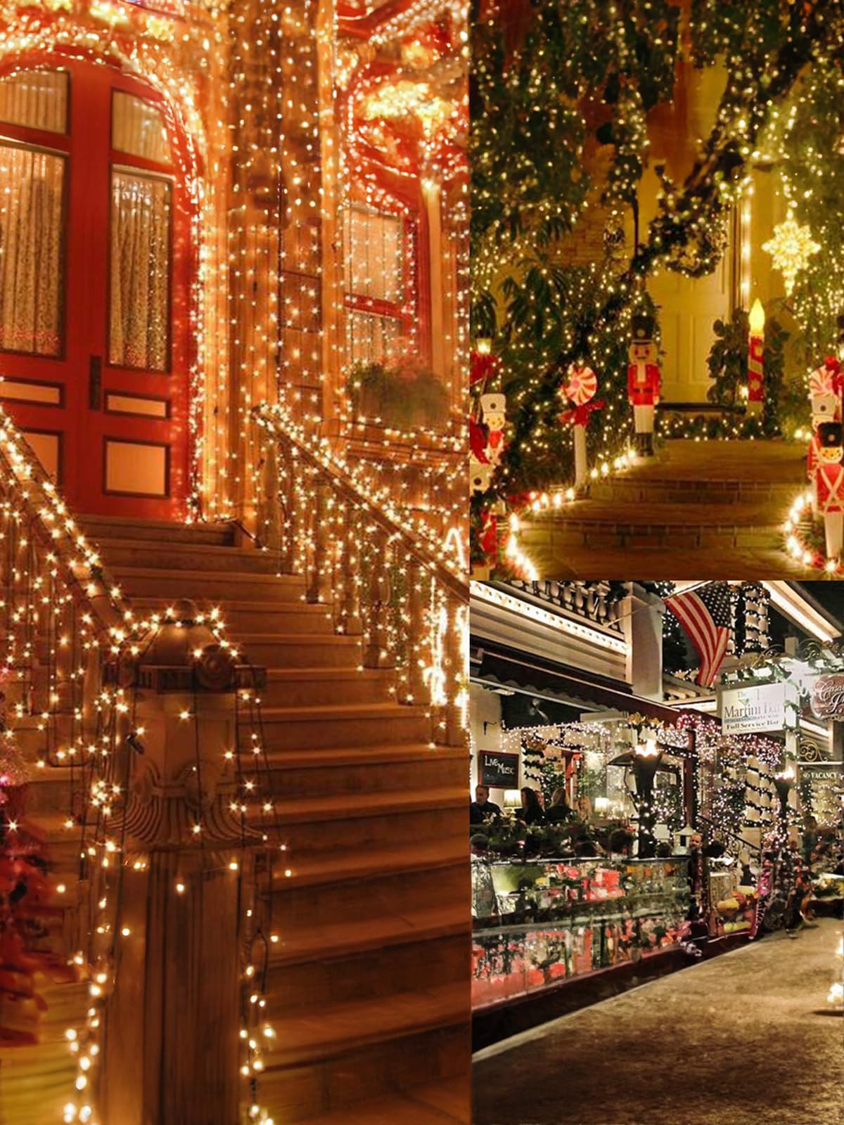 Twinkle Star 2 Pack Outdoor Christmas Lights, Total 33 Ft 100 Led Battery Operated Christmas Lights With 8 Modes, Xmas Tree Ligh