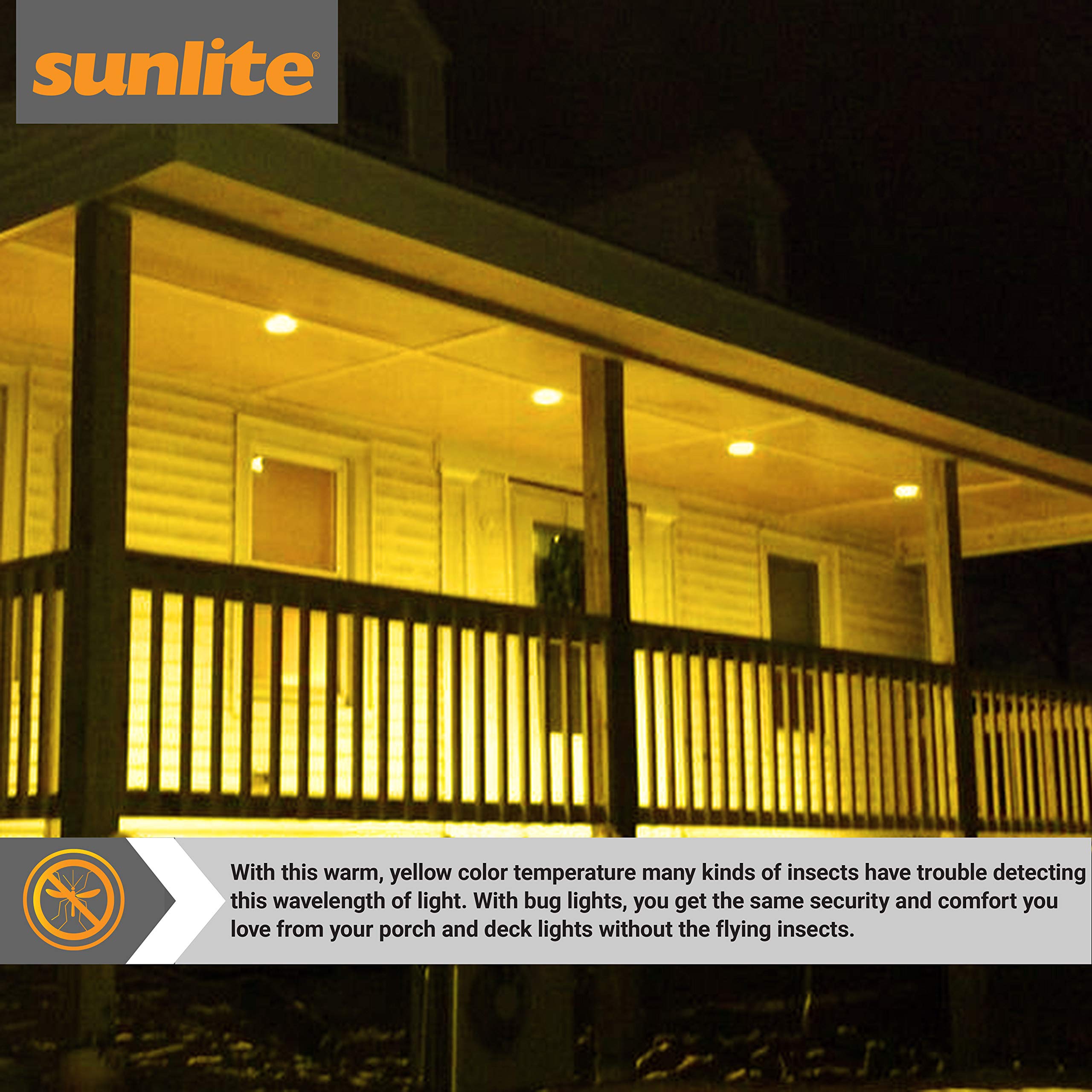 Sunlite LED PAR20 Floodlight Bulb, 3W (50W Equivalent), Yellow, Medium E26 Base, ETL Listed, 1 Count