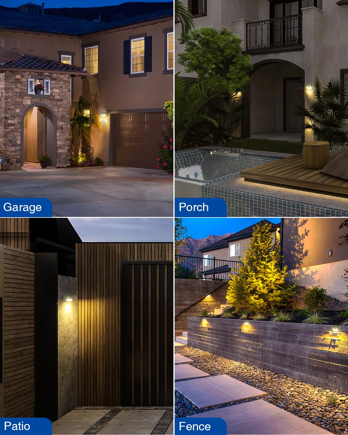 Peasur Solar Motion Lights Outdoor, 6 Pack 140 Led, Waterproof Warm White, 3 Modes Security Lighting For Garden, Model Ws18Py-6