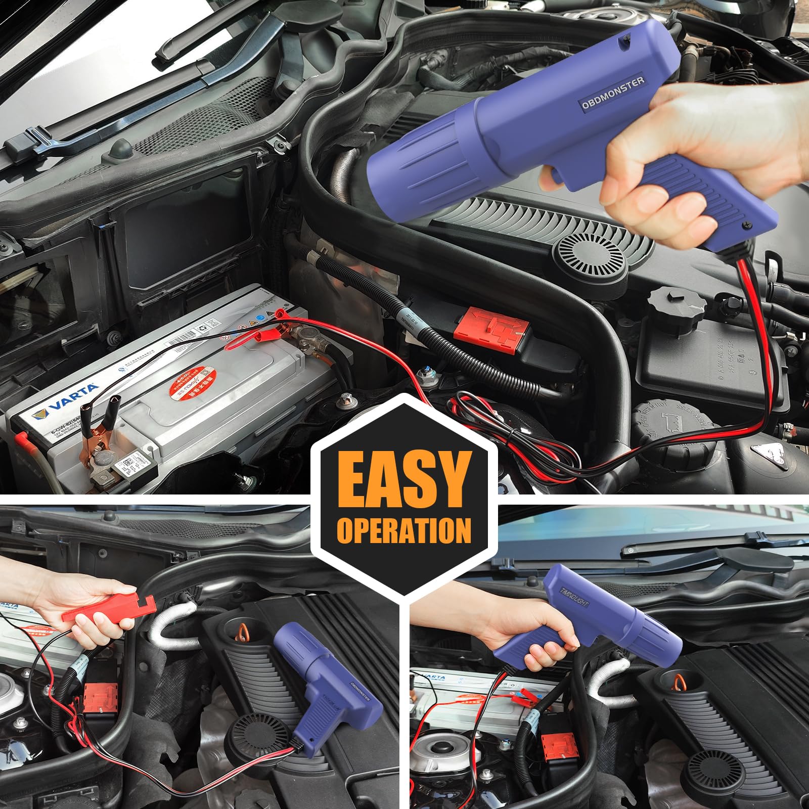 Obdmonster Pro Ignition Timing Light, 12V Engine Timing Light Strobe Lamp Inductive Petrol Engine Timing Gun With Strong Flash Strobe Automotive Tool For Car Motorcycle Marine