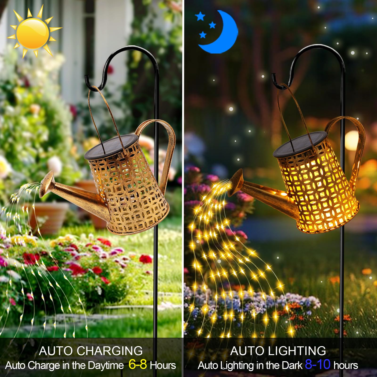 Solar Watering Can Lights, Owl Gifts For Women Mom Grandma Birthday, Waterproof Outdoor Garden Decor Large Hanging Solar Lantern