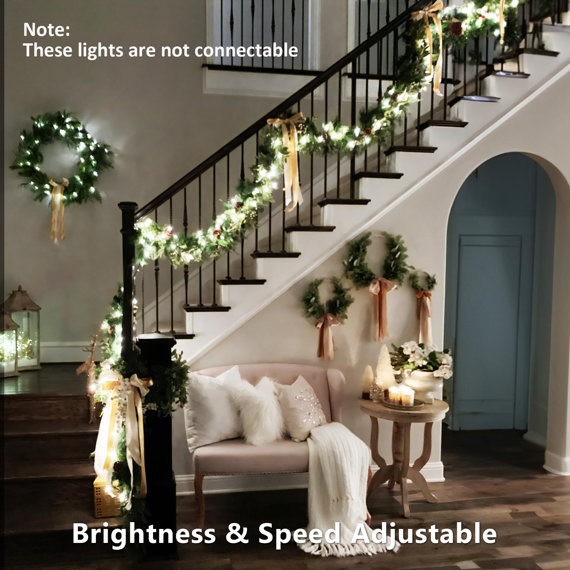 Brizled 500 LED Color Changing Christmas Lights, 164ft Dimmable String Lights with Remote for Indoor/Outdoor Decor