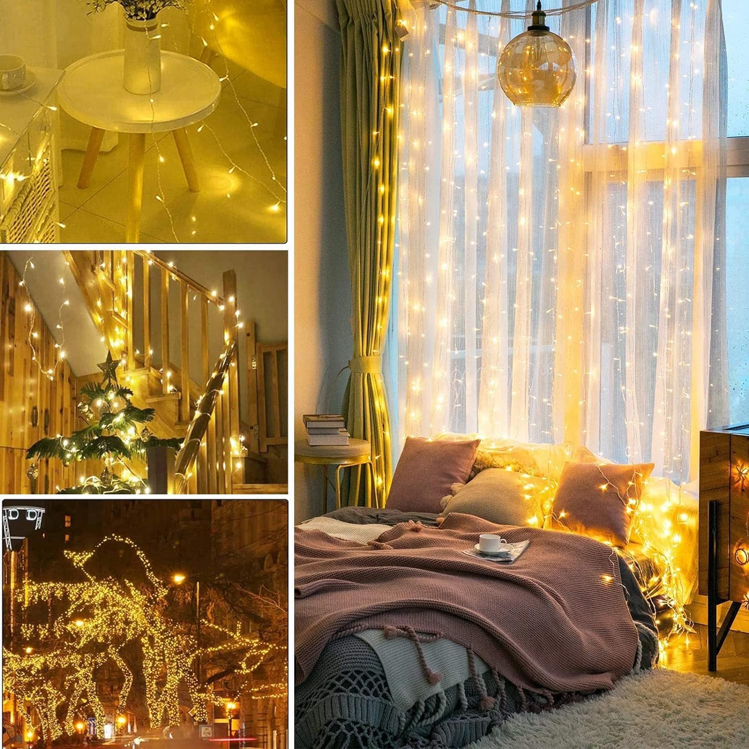 Illuminew 300 Led Warm White String Lights, 108Ft, 8 Modes For Christmas & Party Decor