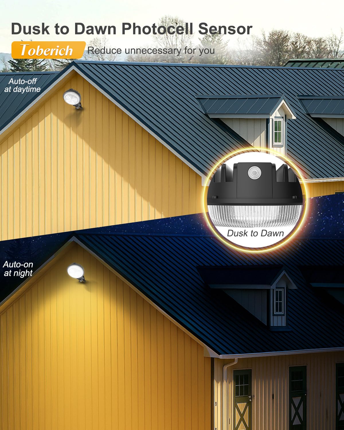 Toberich Led Barn Light  150W 20000Lm Yard Area Lights Dusk To Dawn Outdoor Lighting With Photocell 3000K Warm White Adjustable Angle Ip66 Waterproof Street Lights For Security/Farmhouse/Garage