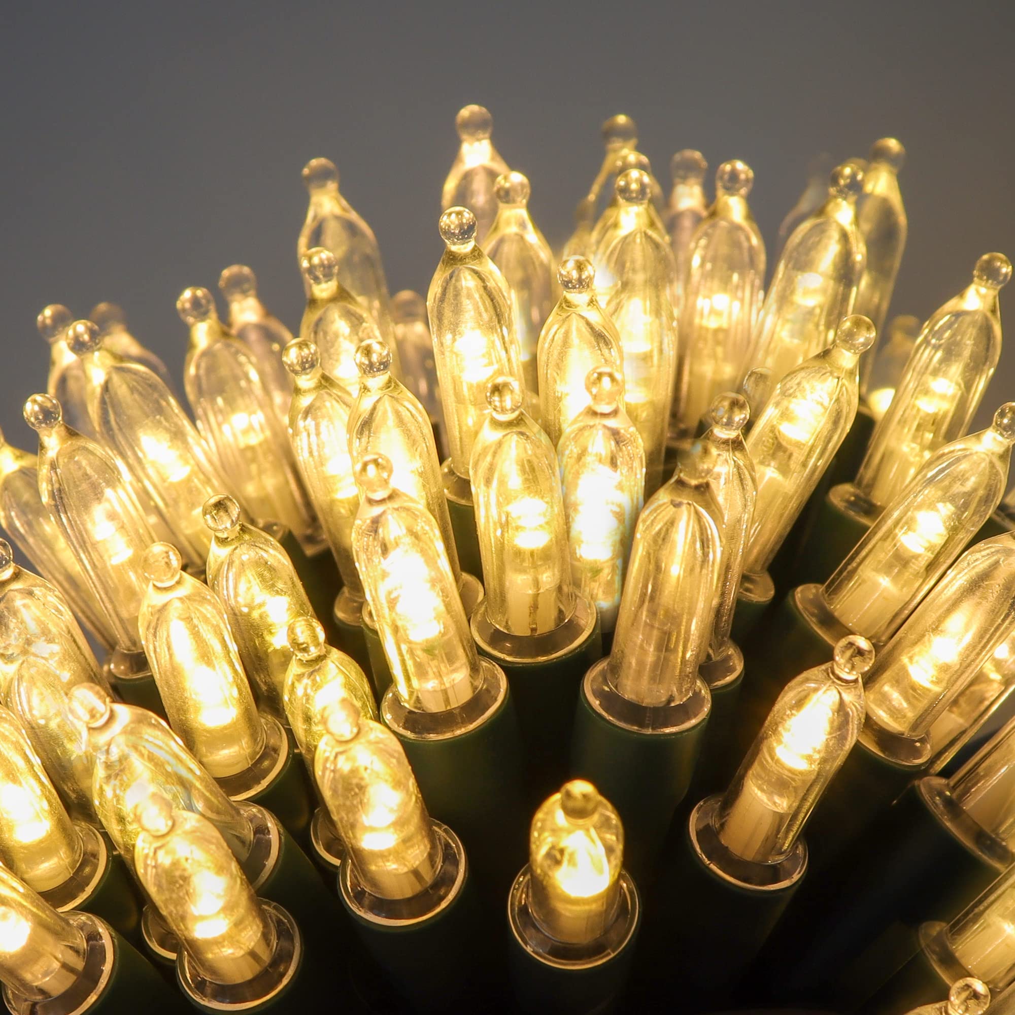 Waterglide 4 Pack 50Led Outdoor Christmas Lights, 16Ft Battery Operated Mini String Lights With 8 Modes & Timer, Xmas Tree Lights Waterproof For Patio Garden Party Wedding Holiday Decor, Warm White