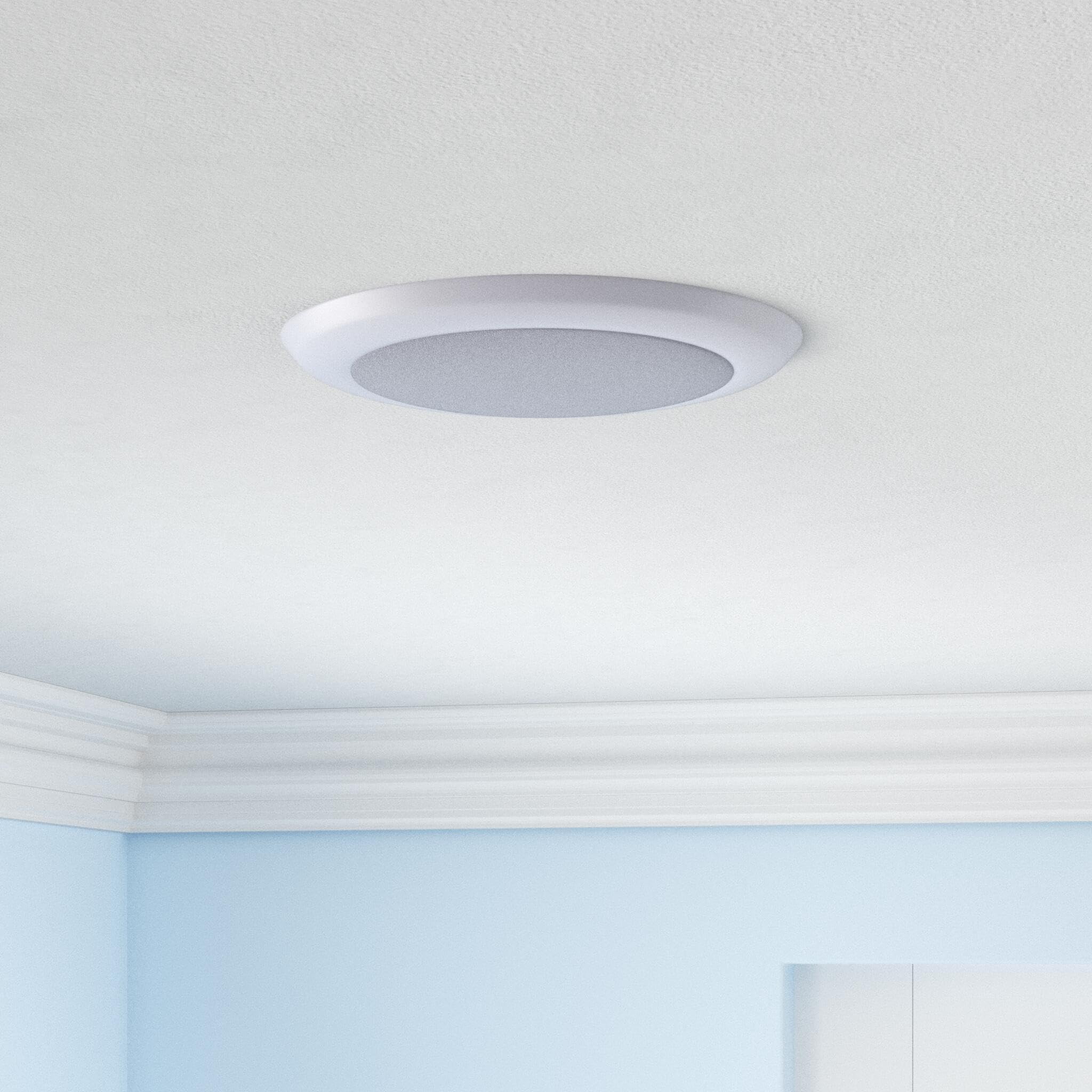 Topeler 6Inch Led Disk Light, 15W White Surface Mount Ceiling Light, Dimmable Low Profile Recessed Disc Light, Metal Baffle Trim Light Fixture For Home Improve, 1000Lm 5000K Daylight, Pack Of 1