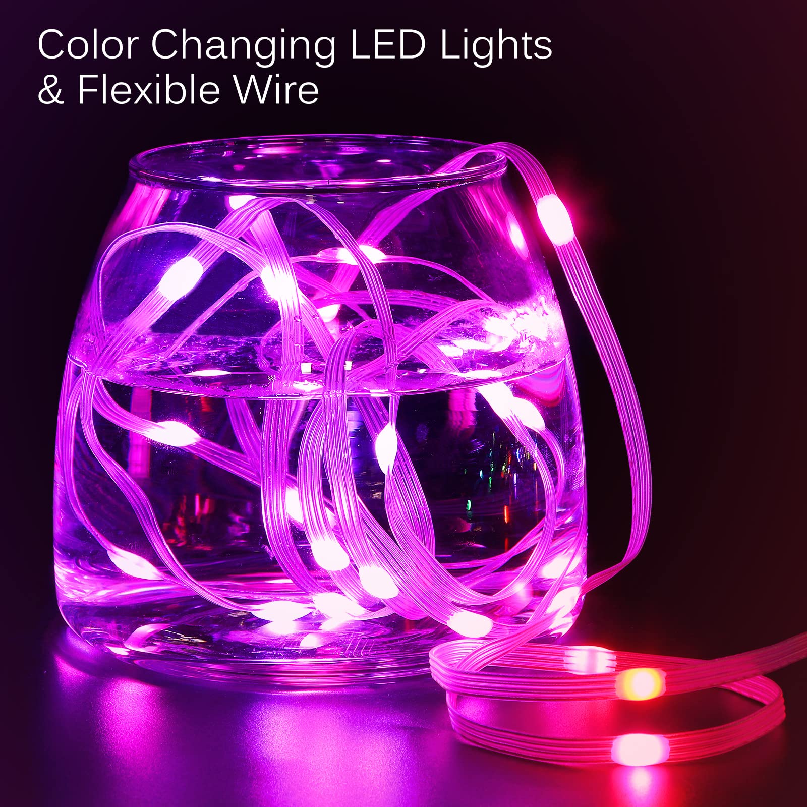 KepStars LED Curtain Lights, 300 LED RGB Color Changing String Fairy Lights, 10ft x 10ft, Smart APP Control, Indoor Outdoor Decor