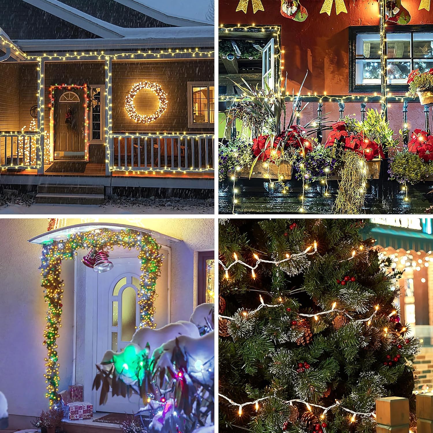 Dirnun Christmas Lights Clear White 70 Count Incandescent Light Ul Certified Connectable Christmas Tree Lights With White Wires For Indoor Outdoor Xmas  Wedding  Holiday  Party  Home Decorations