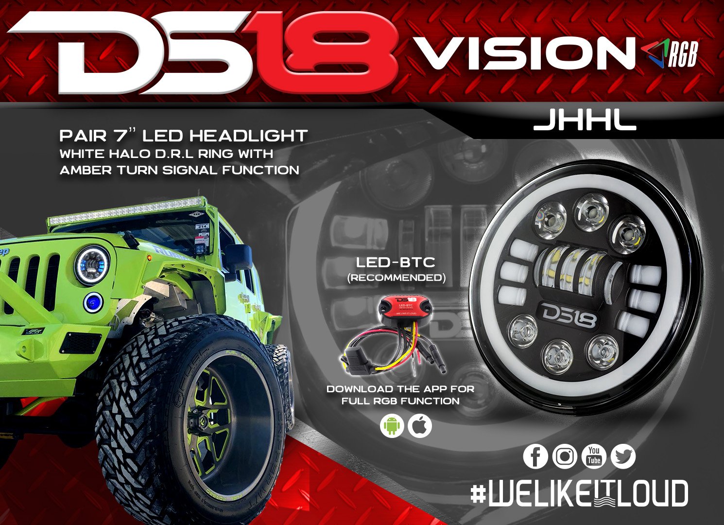 Ds18 Led-Btc Led Bluetooth Control - Bt 4.0 Faster And Longer Range, Works With Apple And Andriod, Waterproof Ip65 Rated, 12 Vol