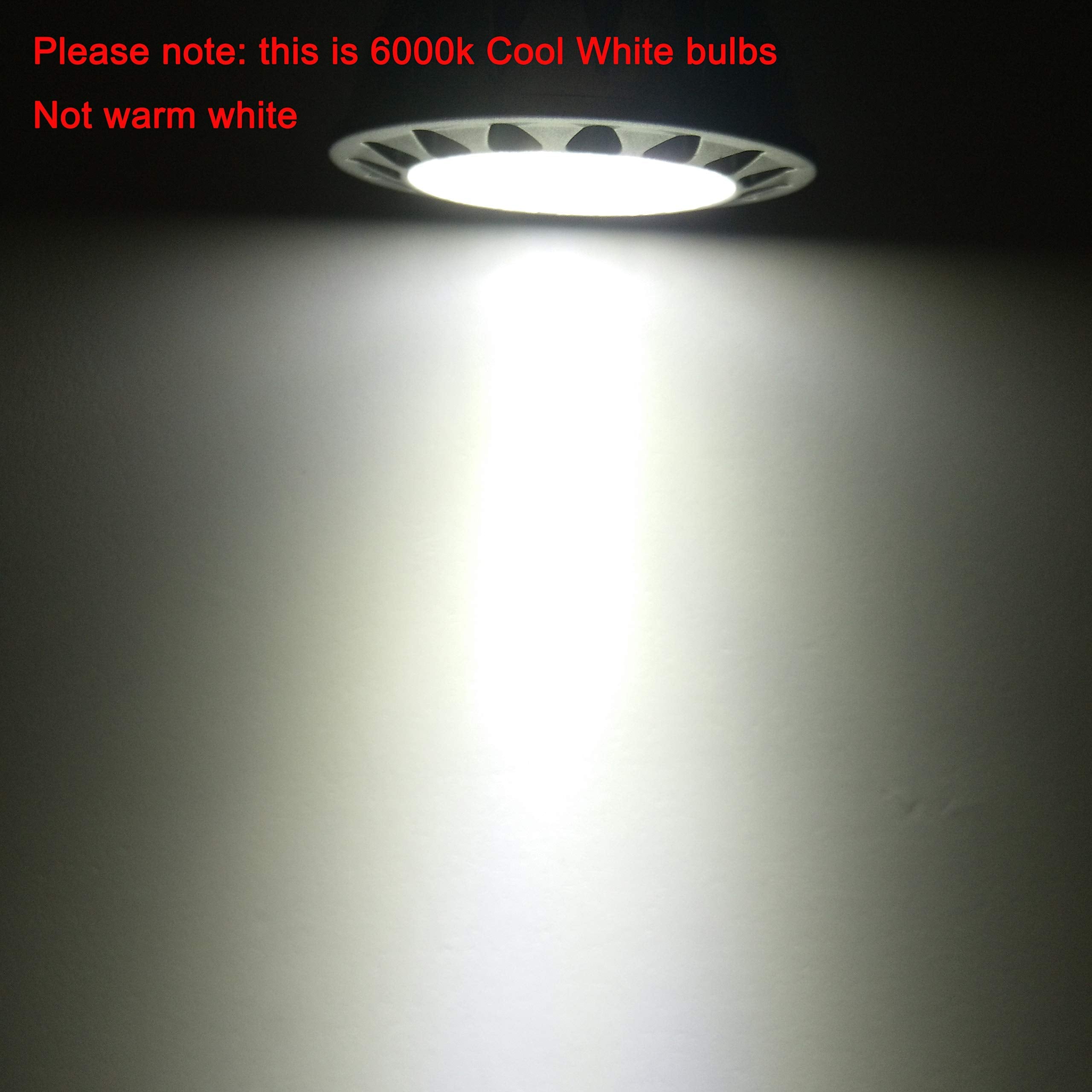 ALIDE MR16 LED Bulbs 6000K Daylight White 5W, 450lm, 6 Pack, GU5.3 Low Voltage, Not Dimmable, Outdoor Landscape Lighting