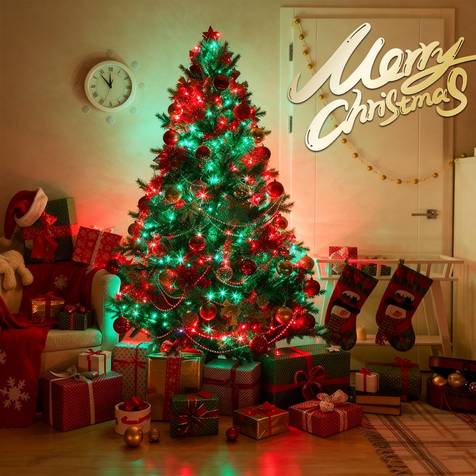 Cxlho Christmas Lights 25Ft 100 Count Incandescent Bulbs Red And Green Mini Lights With Green Wire For Christmas Tree  Garland  Wedding  Party  Home  Indoor & Outdoor Festival Decoration