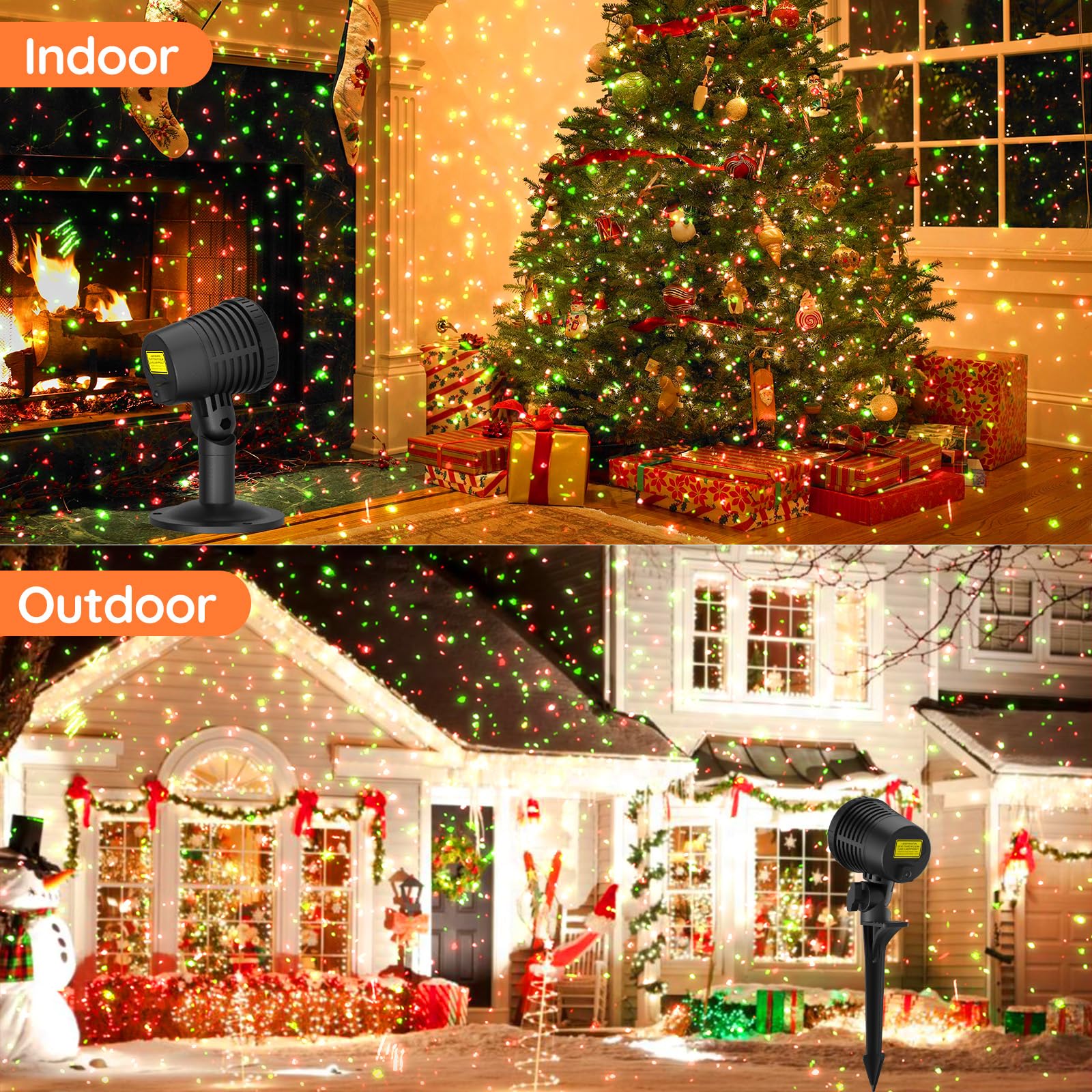 Christmas Projector Lights Outdoor  Christmas Light Projector With Remote  Moving Outdoor Holiday Decoration Light Show For House  Yard  Garden  Patio  And Festive Party Decorations  Christmas Gift