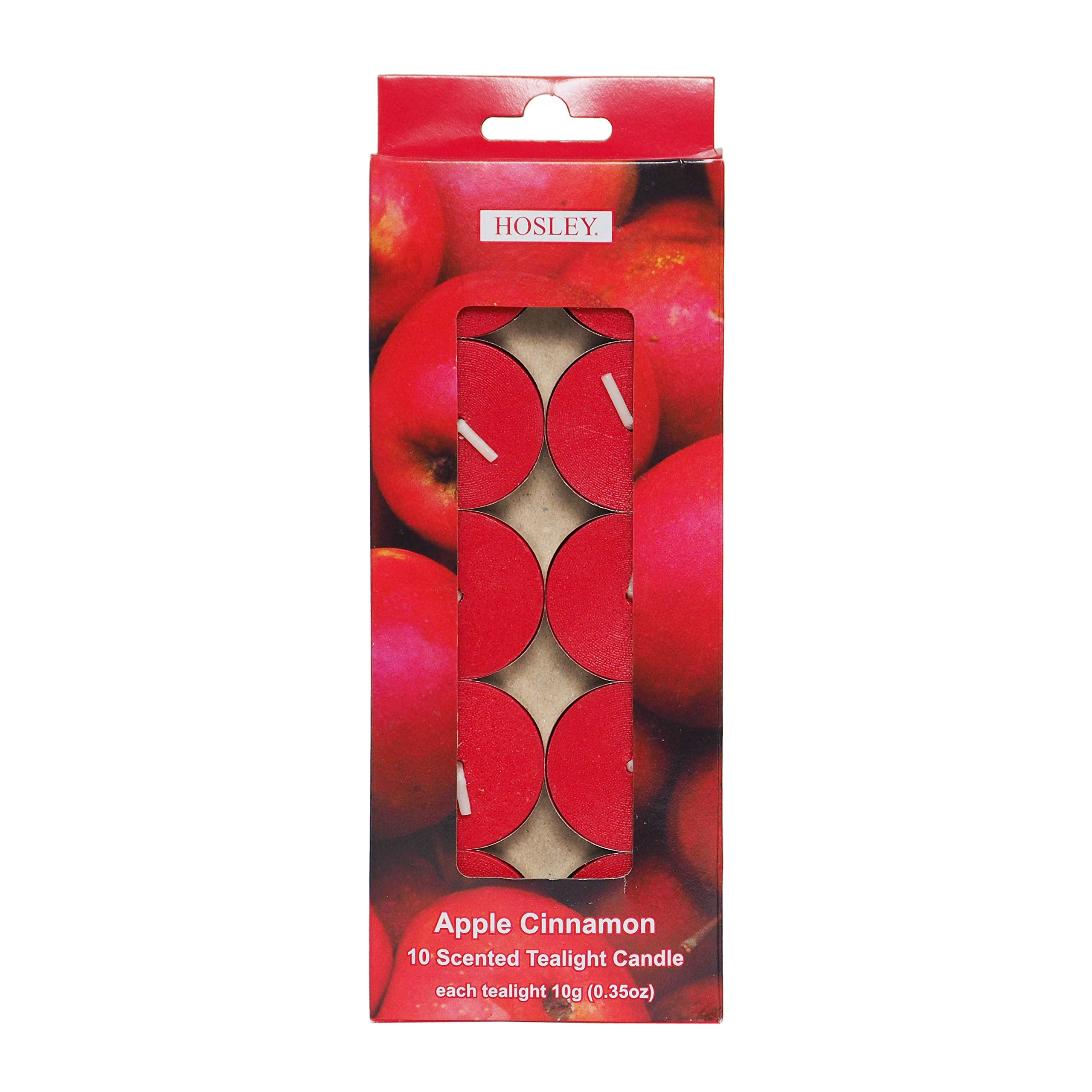 Hosley 120 PCs Bulk Pack Apple Cinnamon Fragrance Highly Scented Tea Light Candle. Ideal for Wedding Church Vigil Emergency Lant