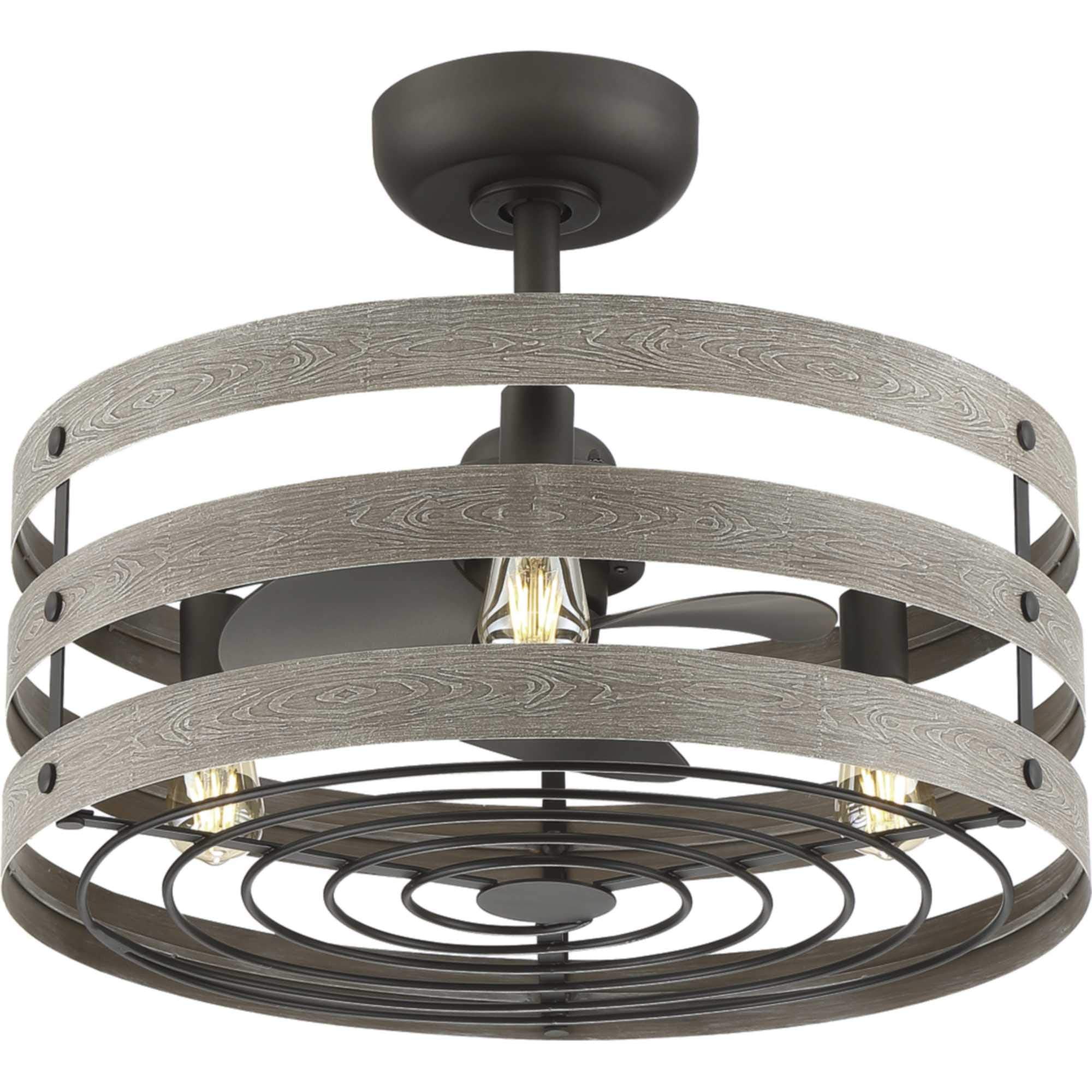 Progress Lighting P250012-143-22 Gulliver Ceiling Fans, 18-1/8'' X 23-1/2'', Black