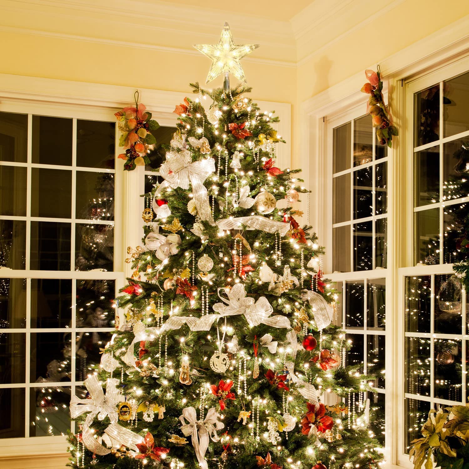 Salcar 6.6Ft X 8 Strands Easy To Install Christmas Tree Lights With 8 Modes Memory Timer Function, 280 Leds Ul Certified Ultra-B